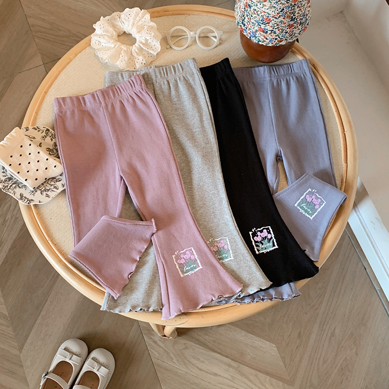 B1-062 純色彈性坑條打底褲韓版木耳邊休閒褲 B1-062 純色彈性坑條打底褲韓版木耳邊休閒褲