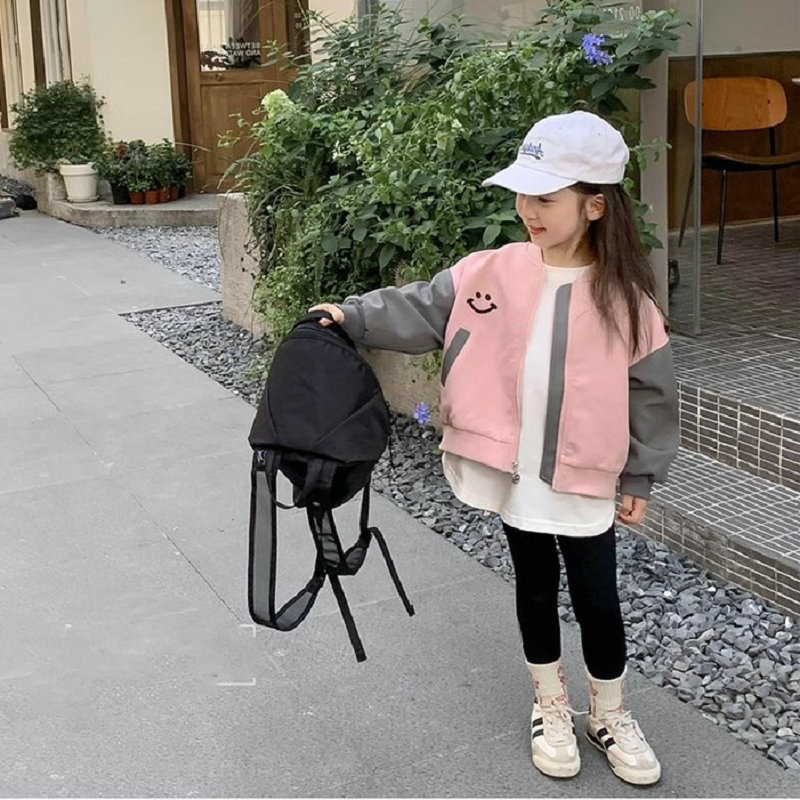 C1-092 字母笑臉棒球服童外衣外套 C1-092 字母笑臉棒球服童外衣外套