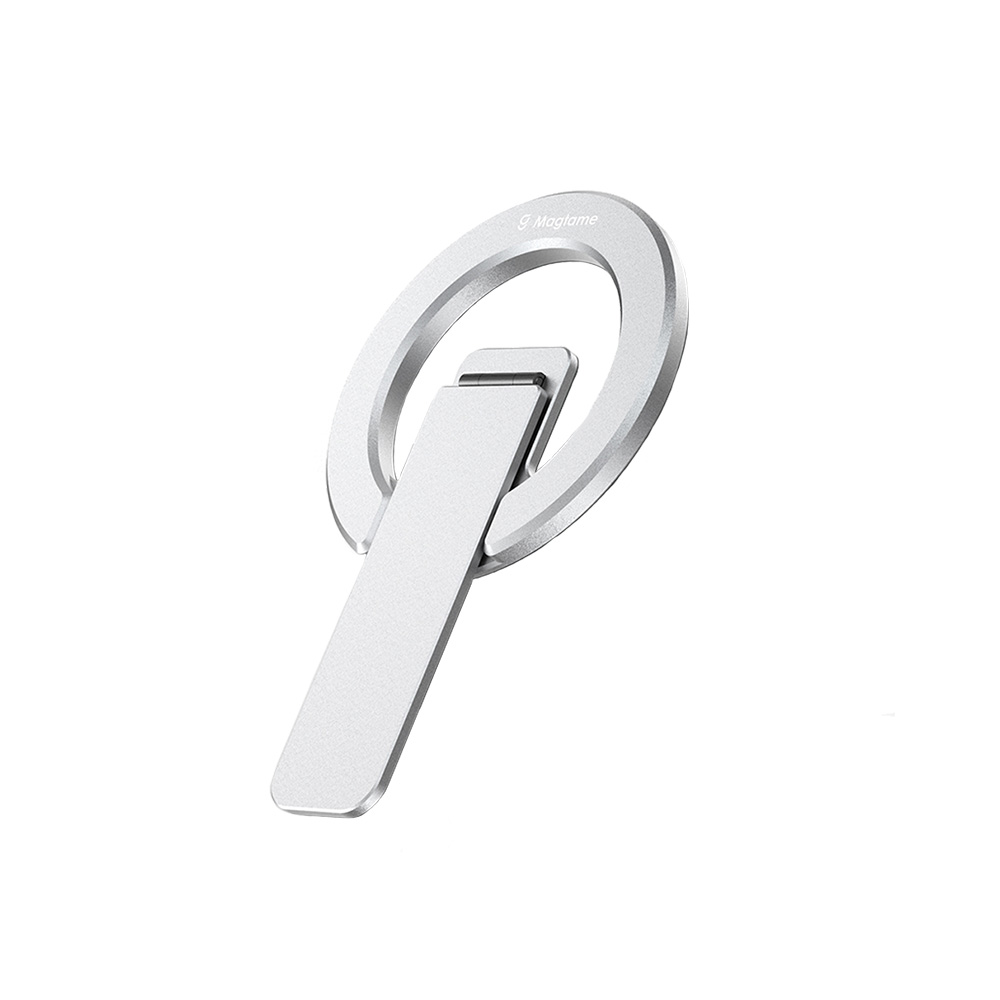 MagSafe Magnetic 四合一雙磁性鋁合金手機支架-銀