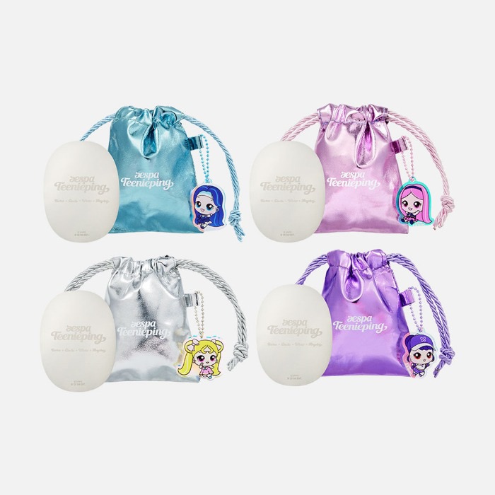 Teenieping X aespa 聯名周邊 隨身鏡收納袋鑰匙圈吊飾套組