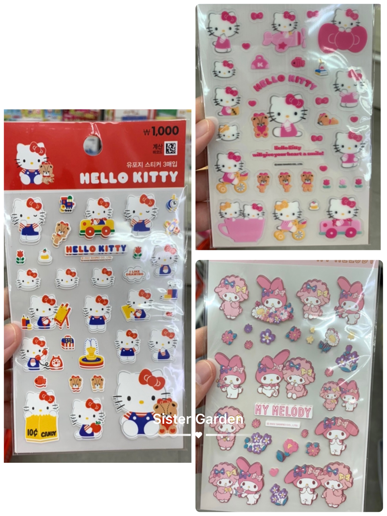 韓國大創X 三麗鷗聯名Hello kitty/美樂蒂手帳裝飾貼紙| 所有商品