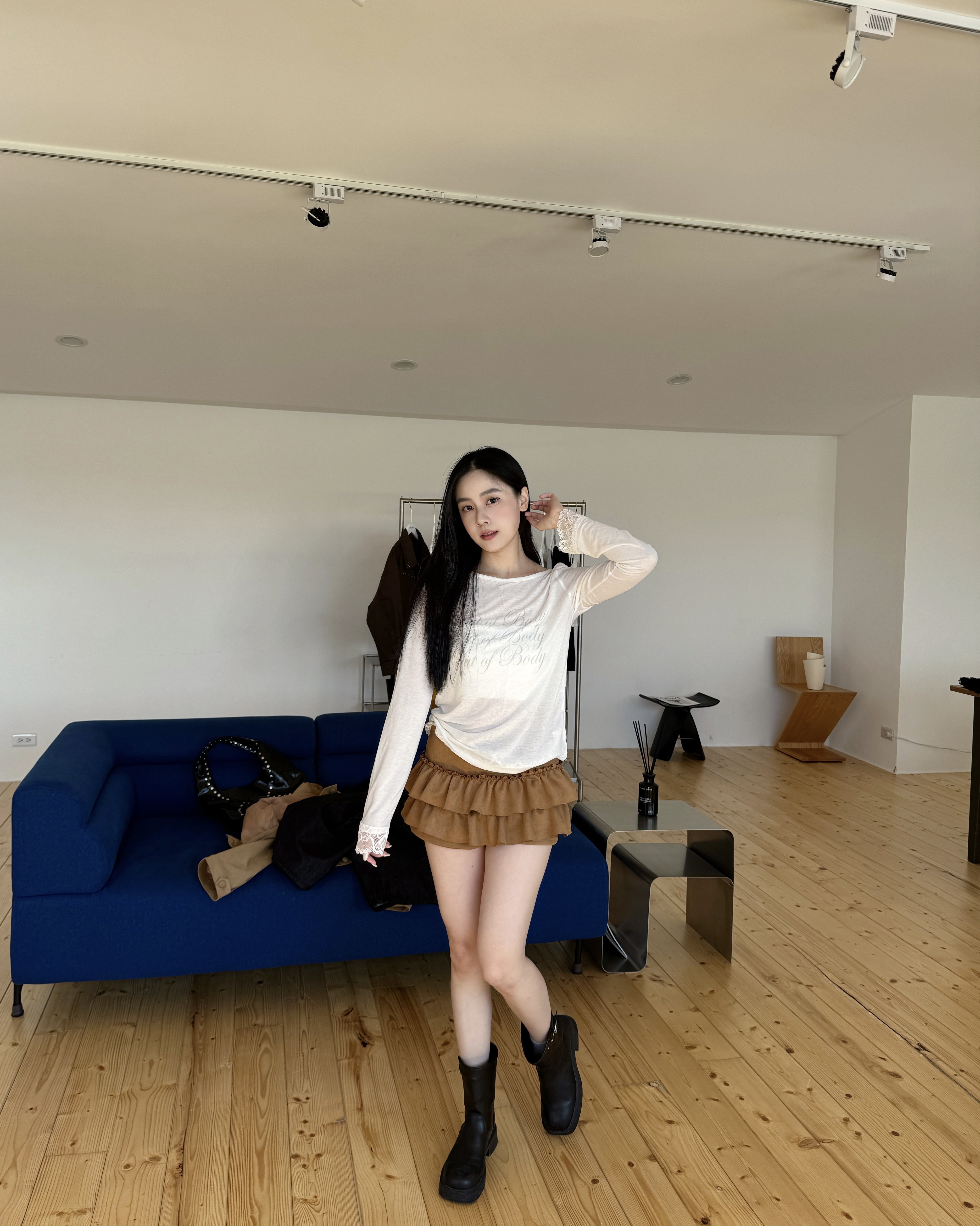 瑪莉安娜絨布蛋糕褲裙