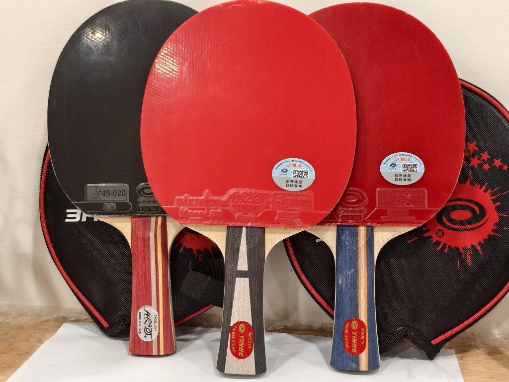 【YINHE 銀河】 品牌桌球套拍(含兩面皮+拍套+護邊) 類似成品拍