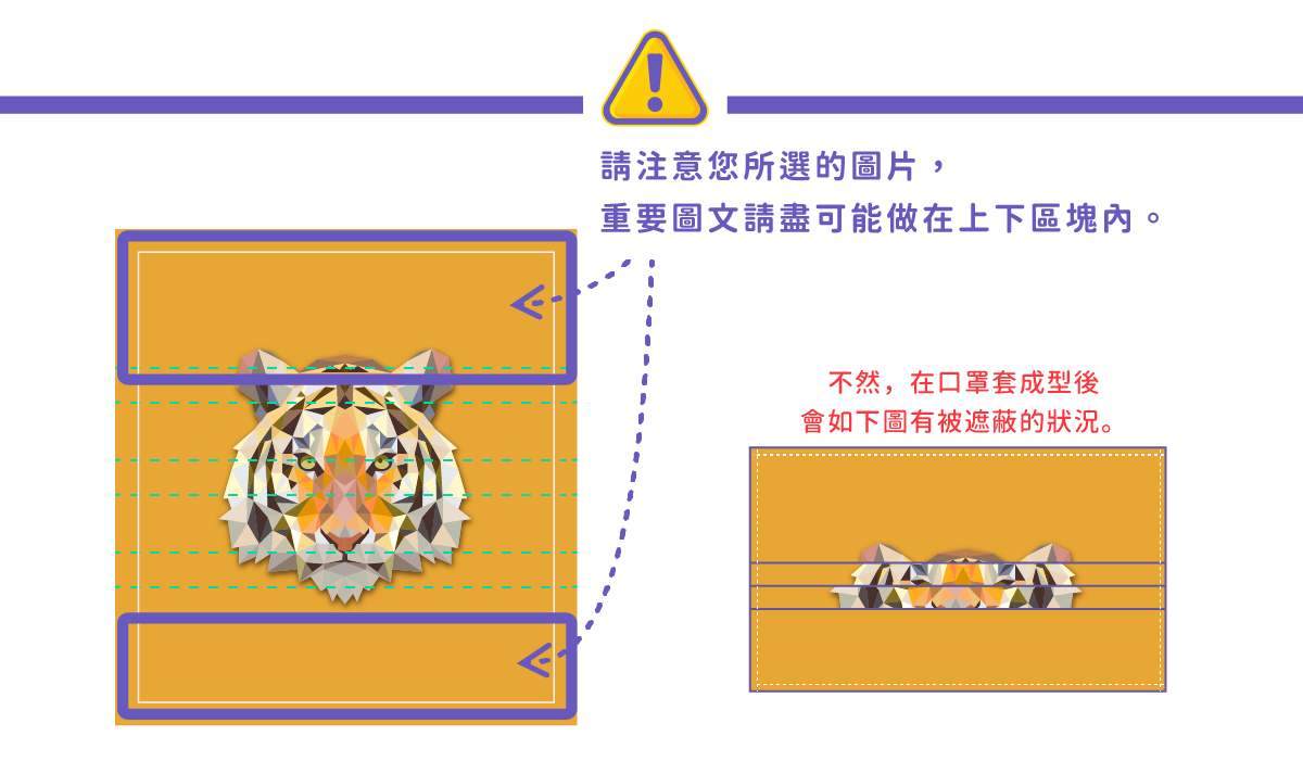 胖米好印 客製化口罩布套-三摺平面式 注意圖文遮蔽 胖米好印 客製化口罩布套-三摺平面式 注意圖文遮蔽圖示