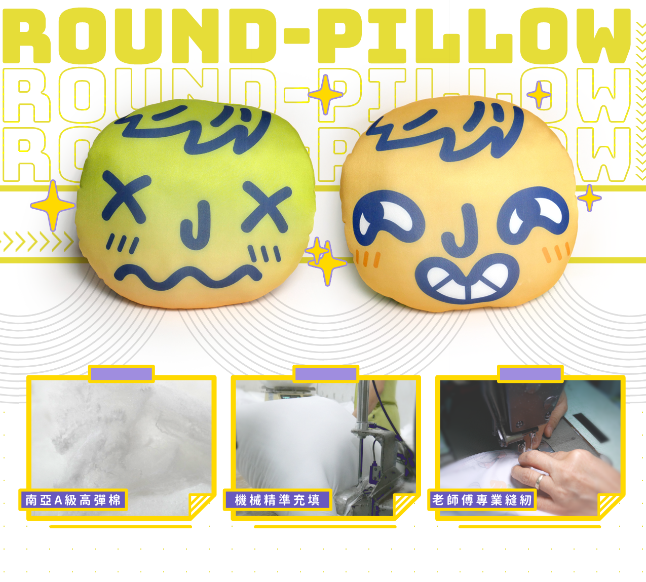 PrintMIX 胖米好印 客製化圓形抱枕 南亞聚酯棉花 精準填充與專業縫紉