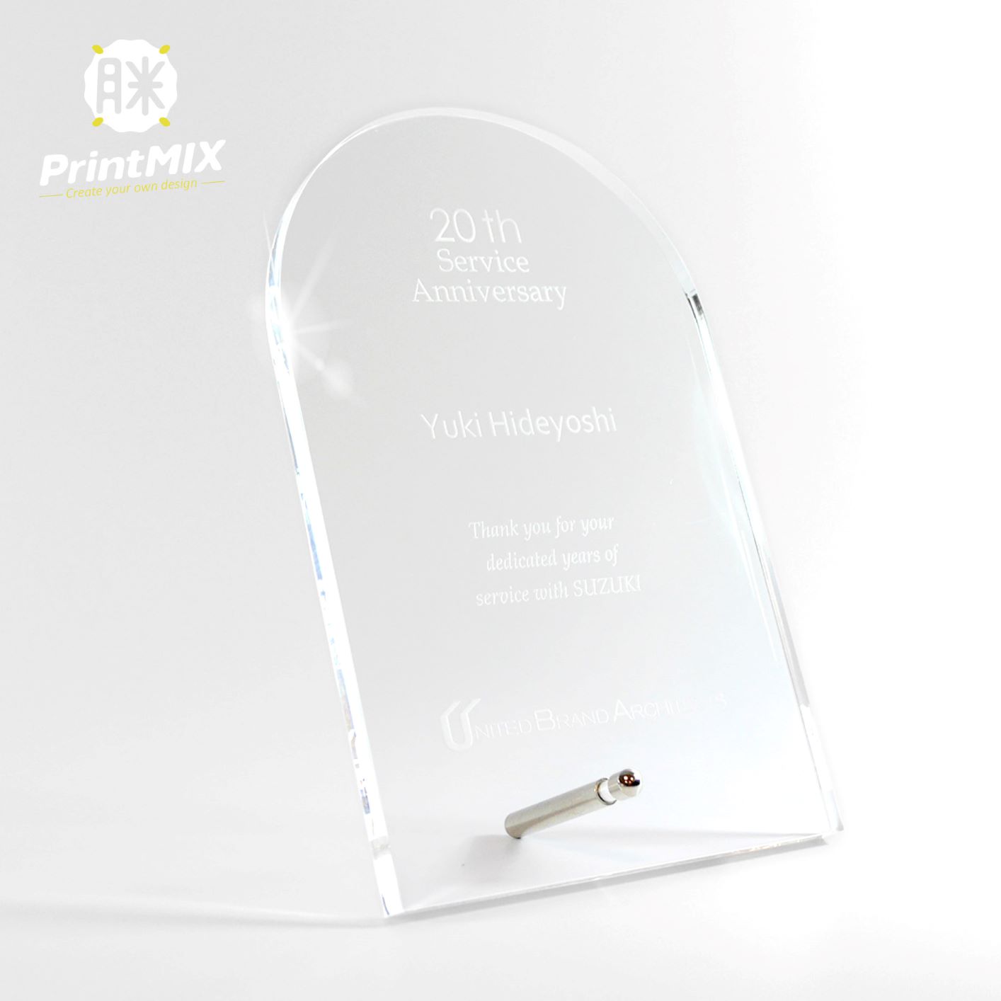 壓克力獎牌 獎座 客製化 圓頂立式獎牌 獎牌 獎座 其他客製品 胖米好印