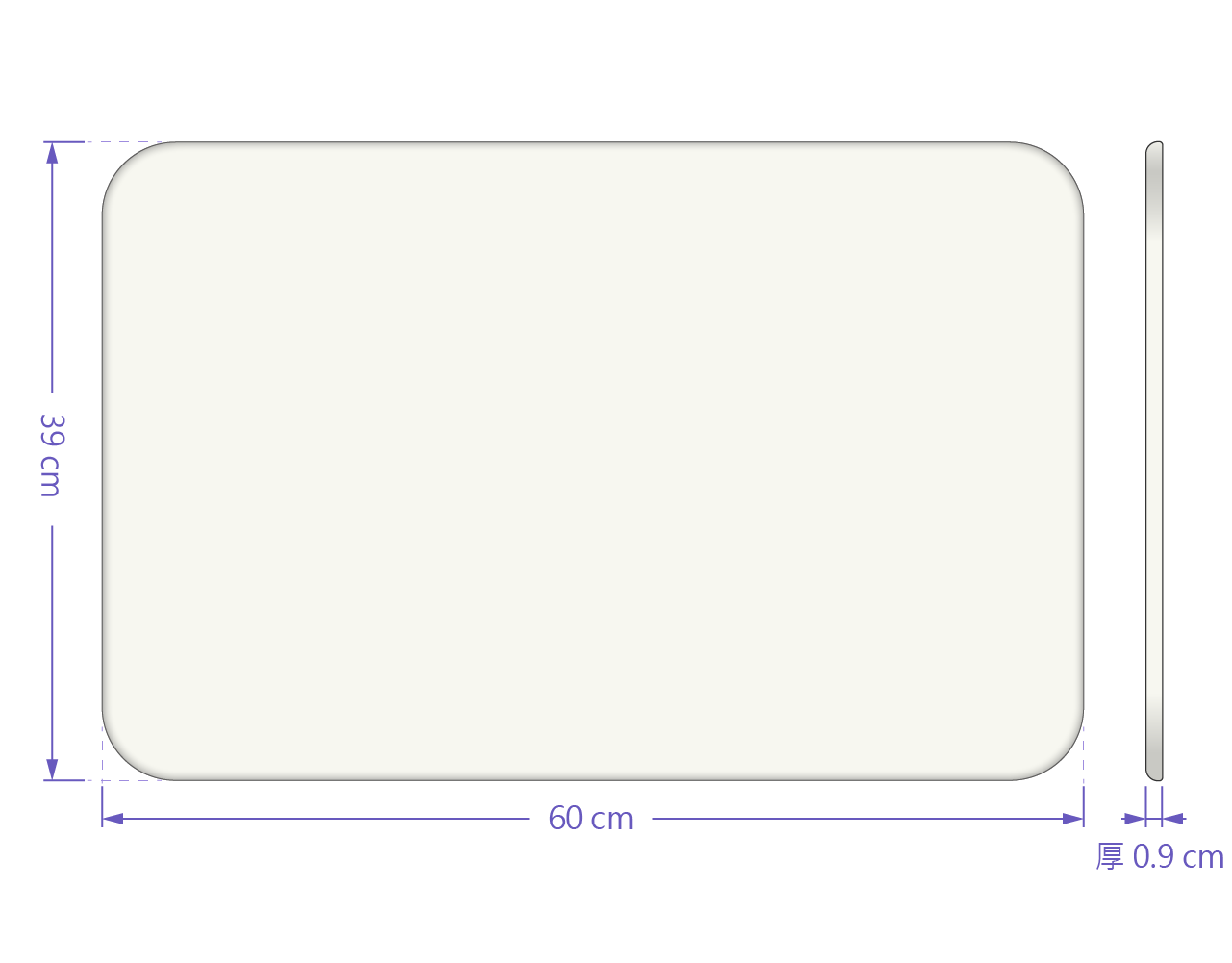PrintMIX 胖米好印 硅藻土/矽藻土吸水地墊 尺寸圖