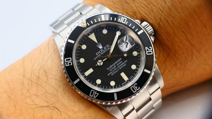 【美好時光】膏藥面黑水鬼1983年份ROLEX勞力士16800有保單綠牌