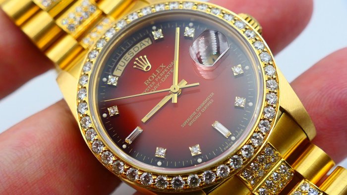 【美好時光】個人收藏釋出！ROLEX勞力士漸層紅18038超美品！ （ 1803 18238 118238參考）