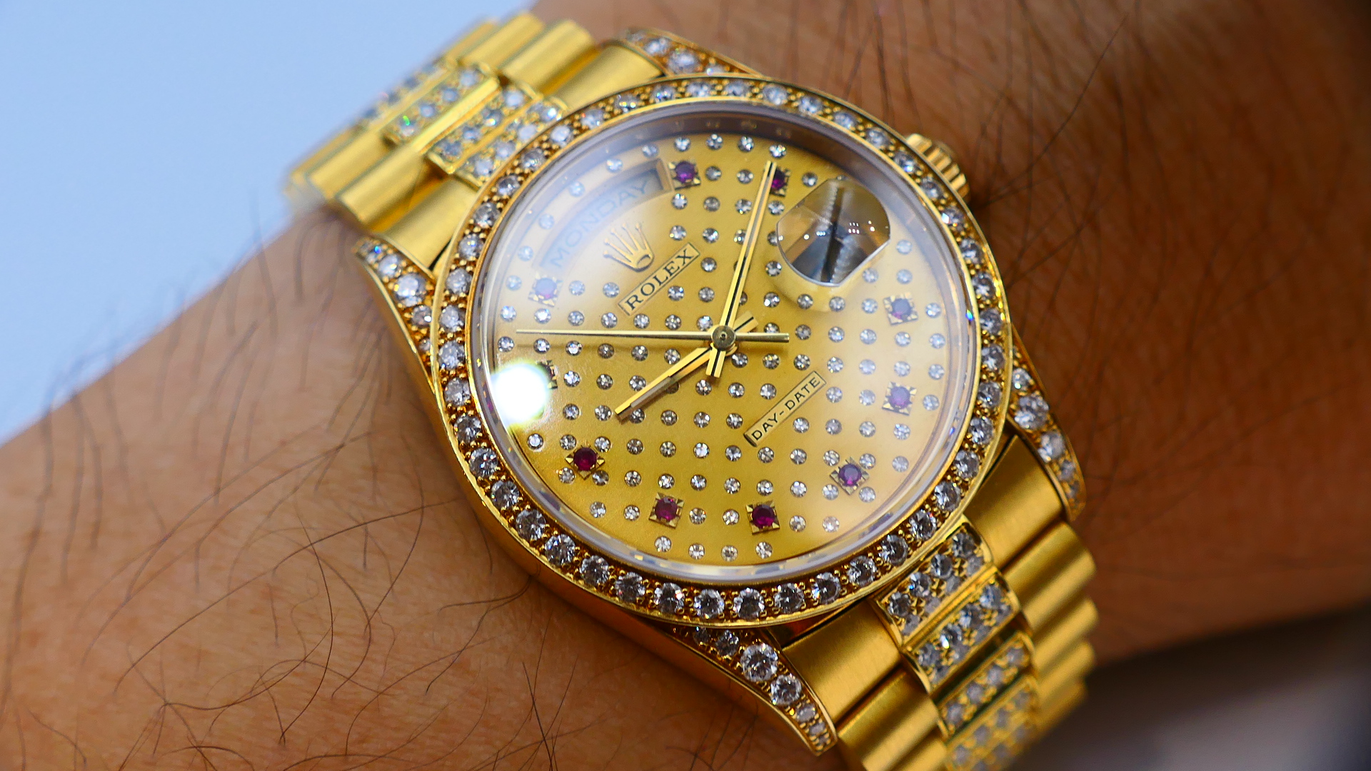 【美好時光】ROLEX勞力士18388 盒單全 Pleiades 昴宿星團紅寶石滿天星面盤！