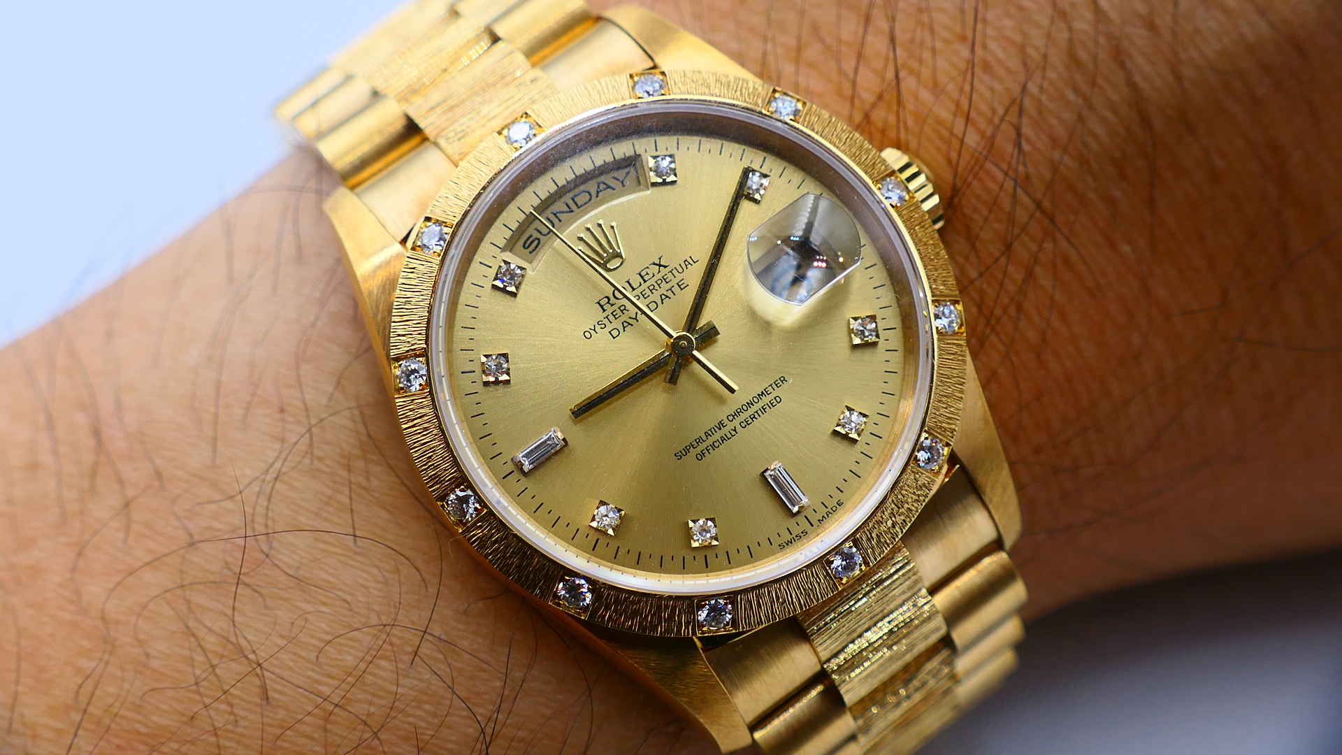 【美好時光】【美好時光】ROLEX勞力士18308樹紋款罕見大全配近新收藏超美品