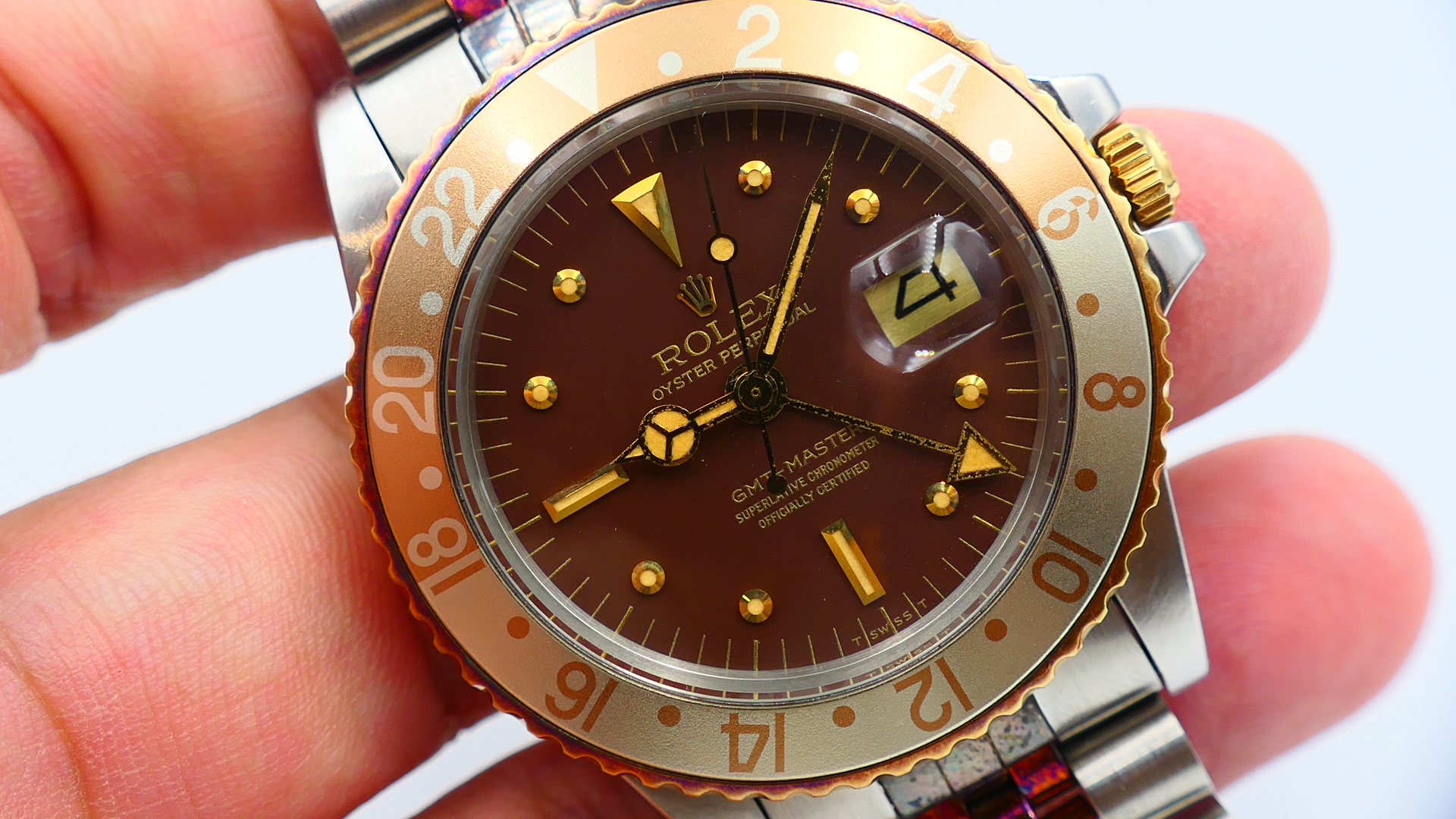 【美好時光】極品朱砂紅鉚釘面五珠帶版本1978年份ROLEX勞力士1675 nipple dial