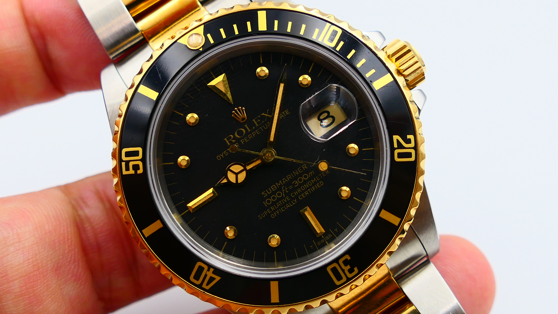 【美好時光】勞力士ROLEX極品黑色鉚釘面16803 !