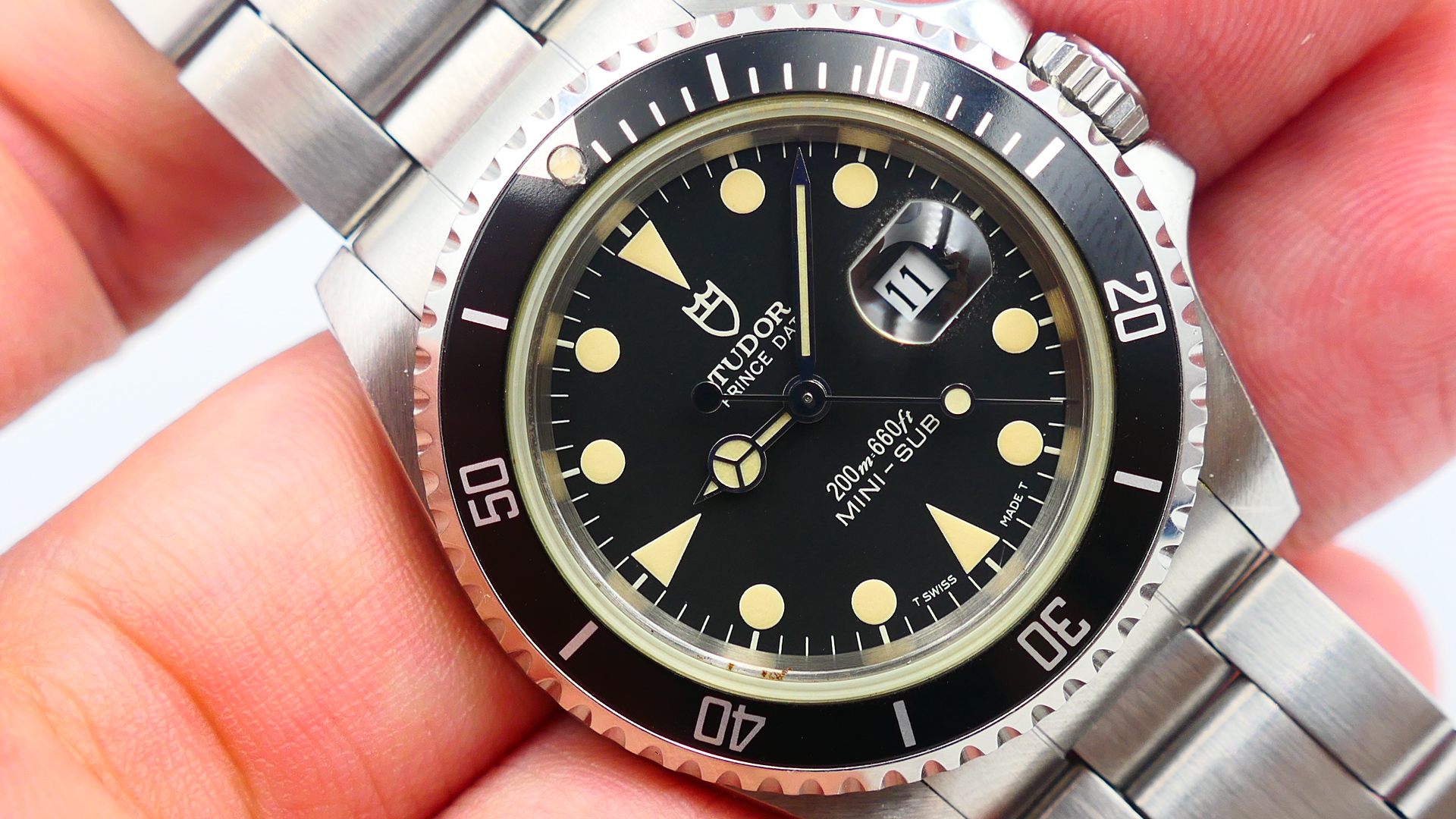 【美好時光】有保單！罕見膏藥面ROLEX龍頭底蓋Tudor 73190 lady sub經典迷你小水鬼 31mm