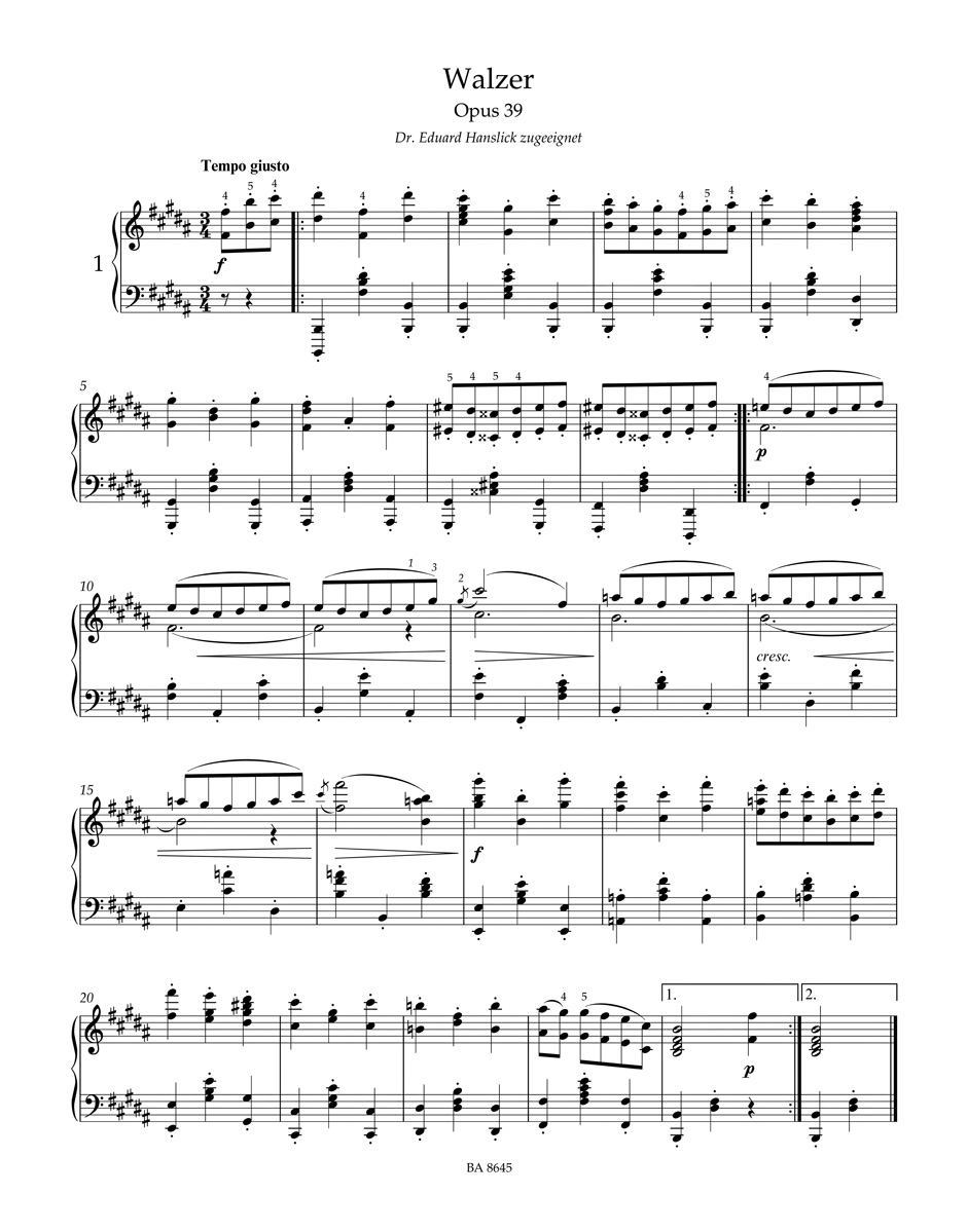 J. Brahms : Selected Piano Pieces    布拉姆斯 : 鋼琴曲精選集(小熊版百周年紀念款)3