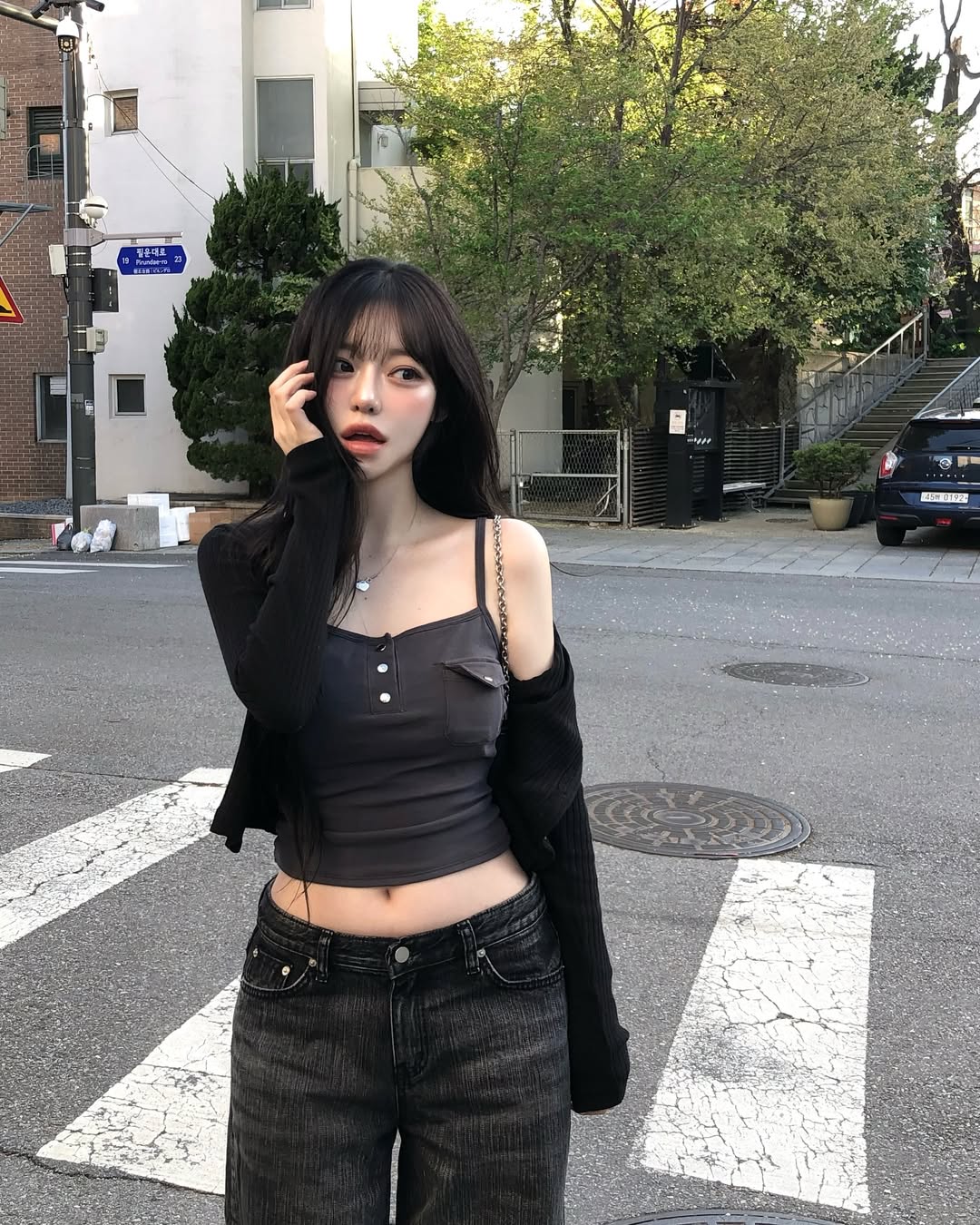 Midnight Pocket Crop 口袋 無袖 背心 (3 color)