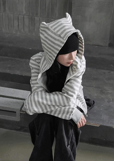 Keden 兔子連帽拉鍊衫