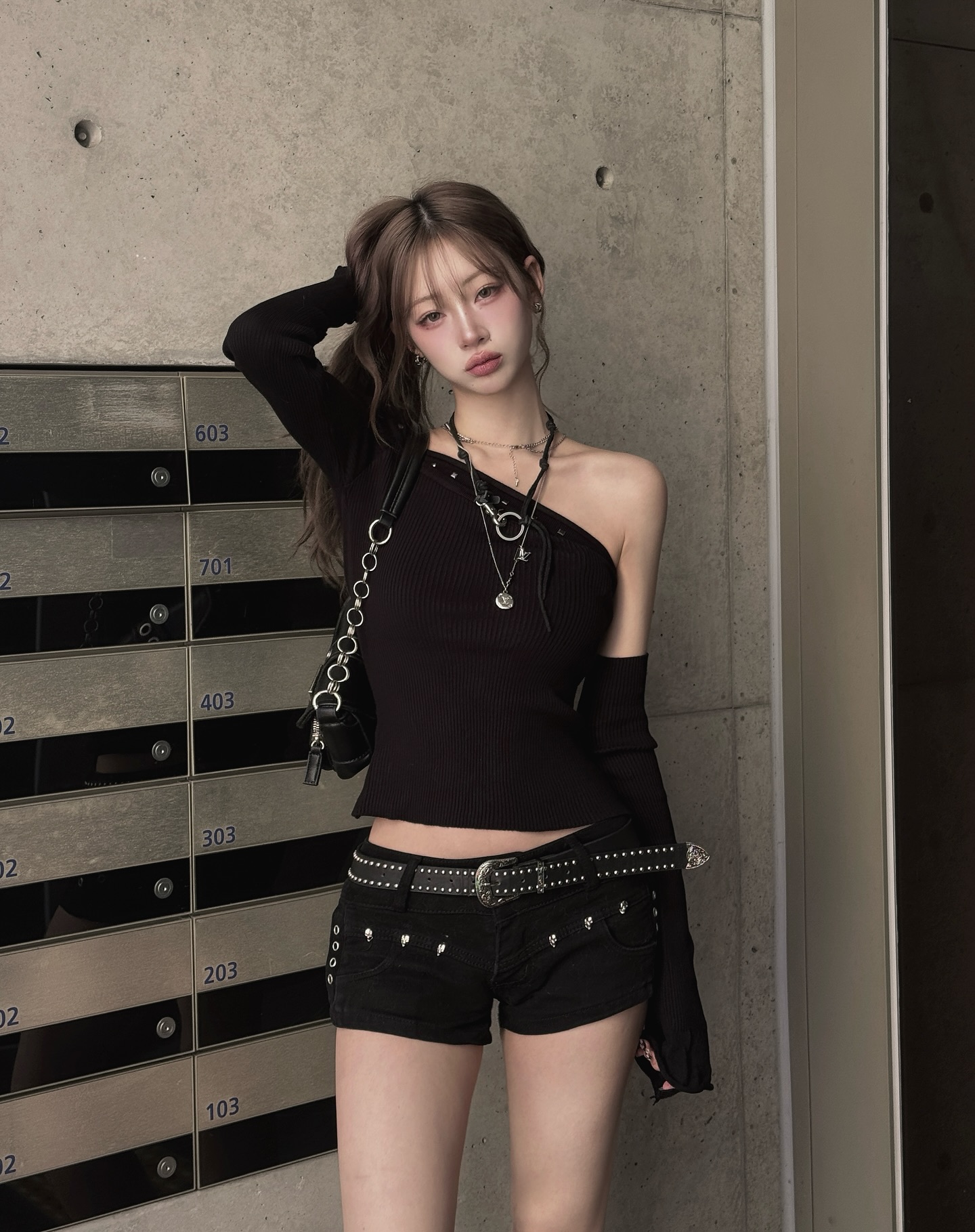 One-Shoulder Long Sleeve