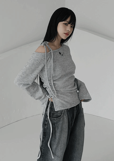 COMI 褶飾蝴蝶結T恤