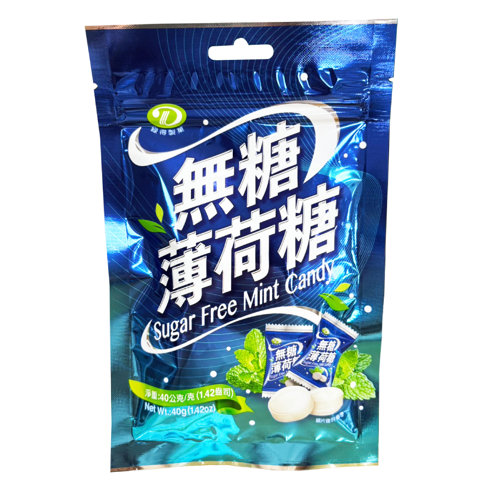 綠得-無糖薄荷糖40G(純素)3