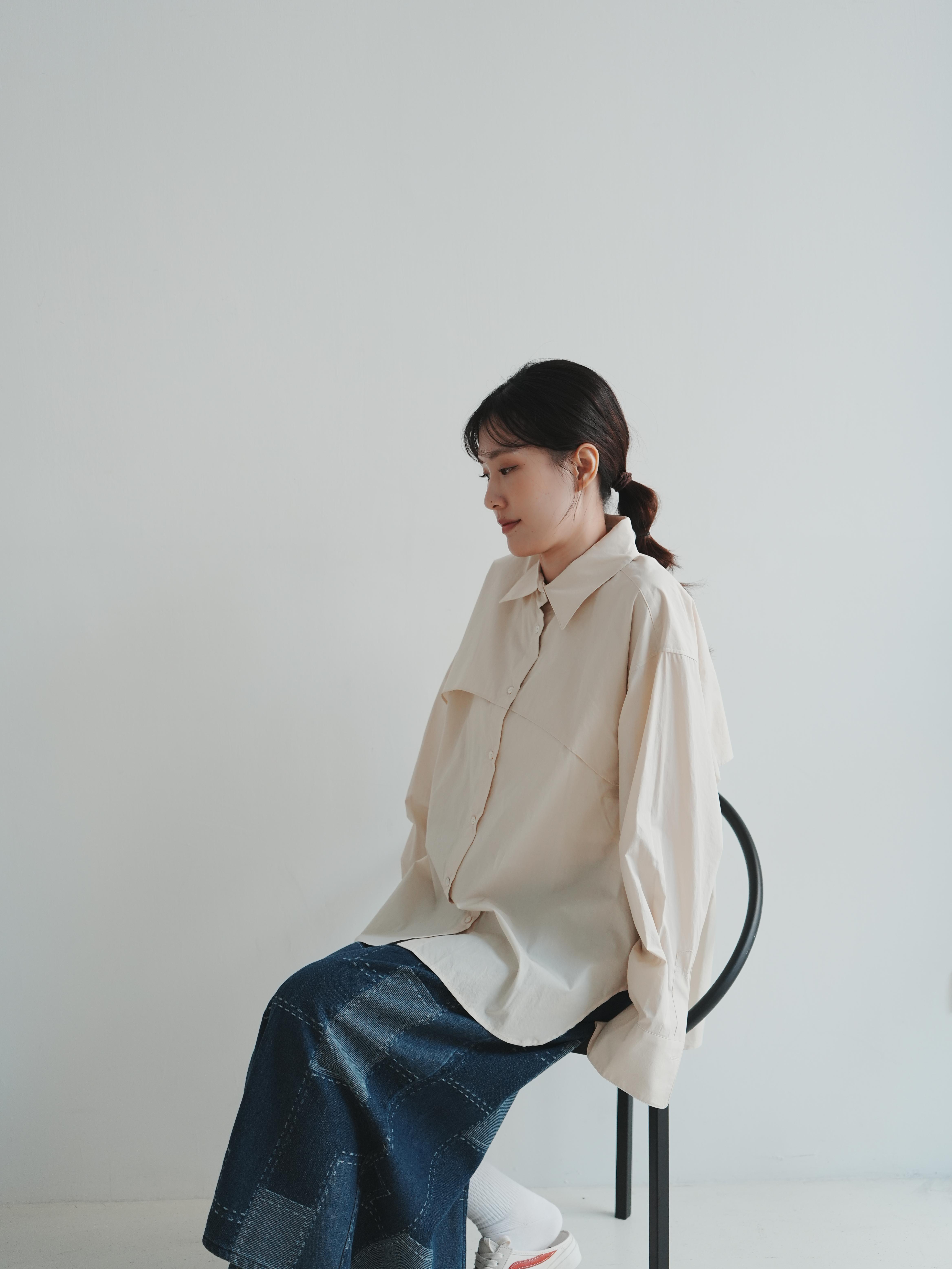 V03 後背風衣感設計襯衫9