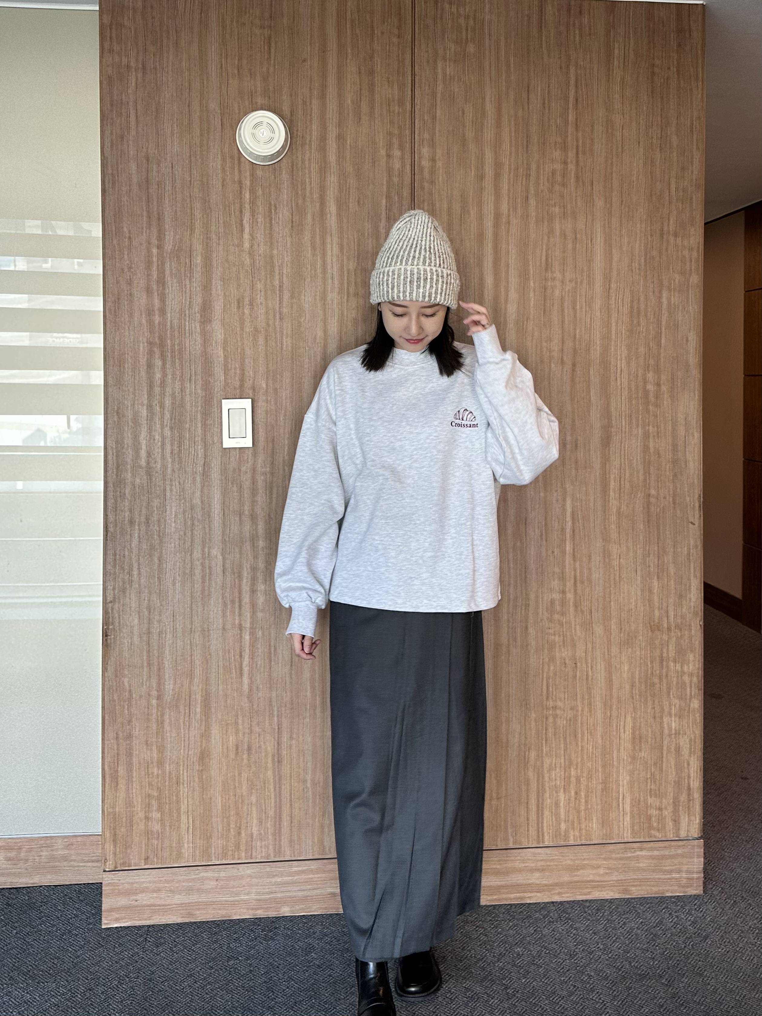 KR05 可頌刷毛大學T7