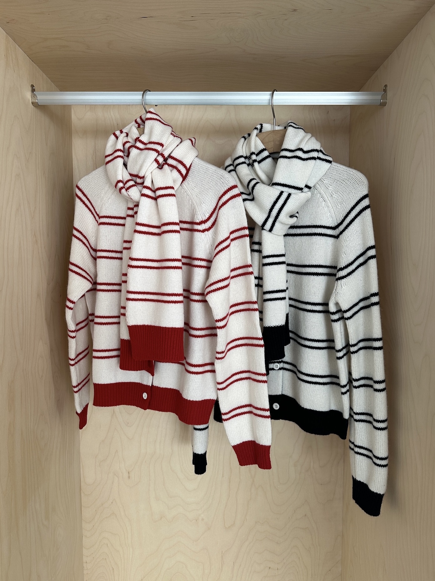 R05 SET條紋圍巾組針織衣2