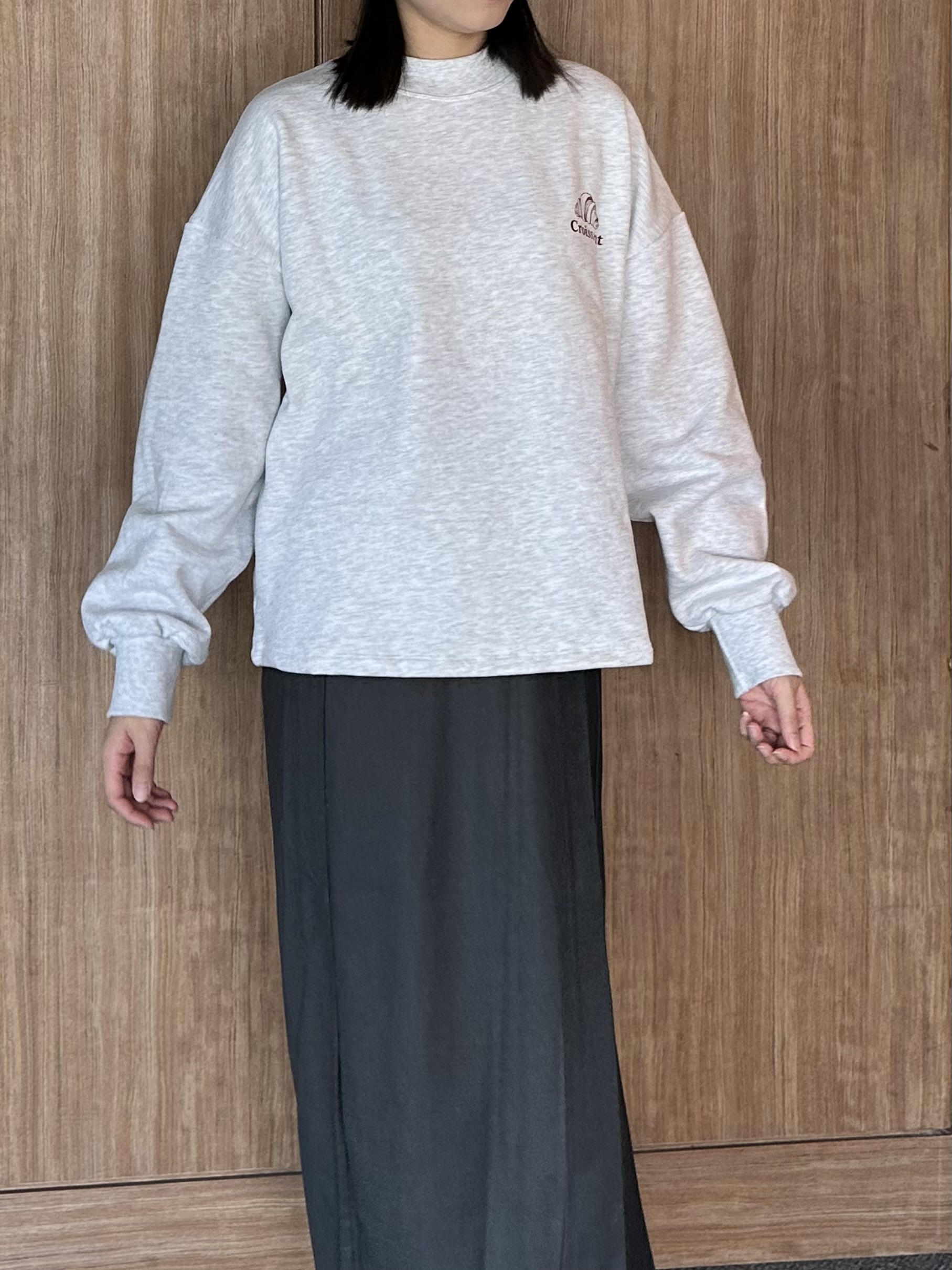 KR05 可頌刷毛大學T3