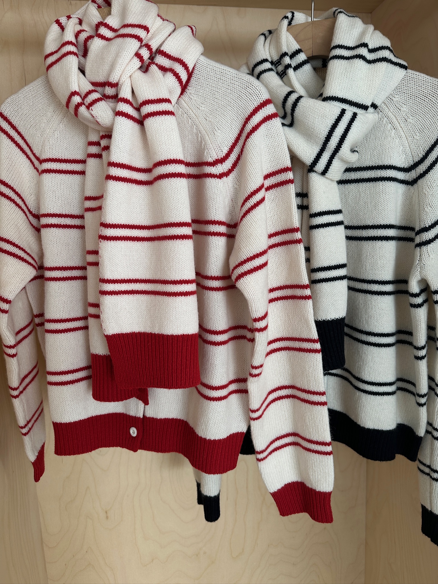 R05 SET條紋圍巾組針織衣7