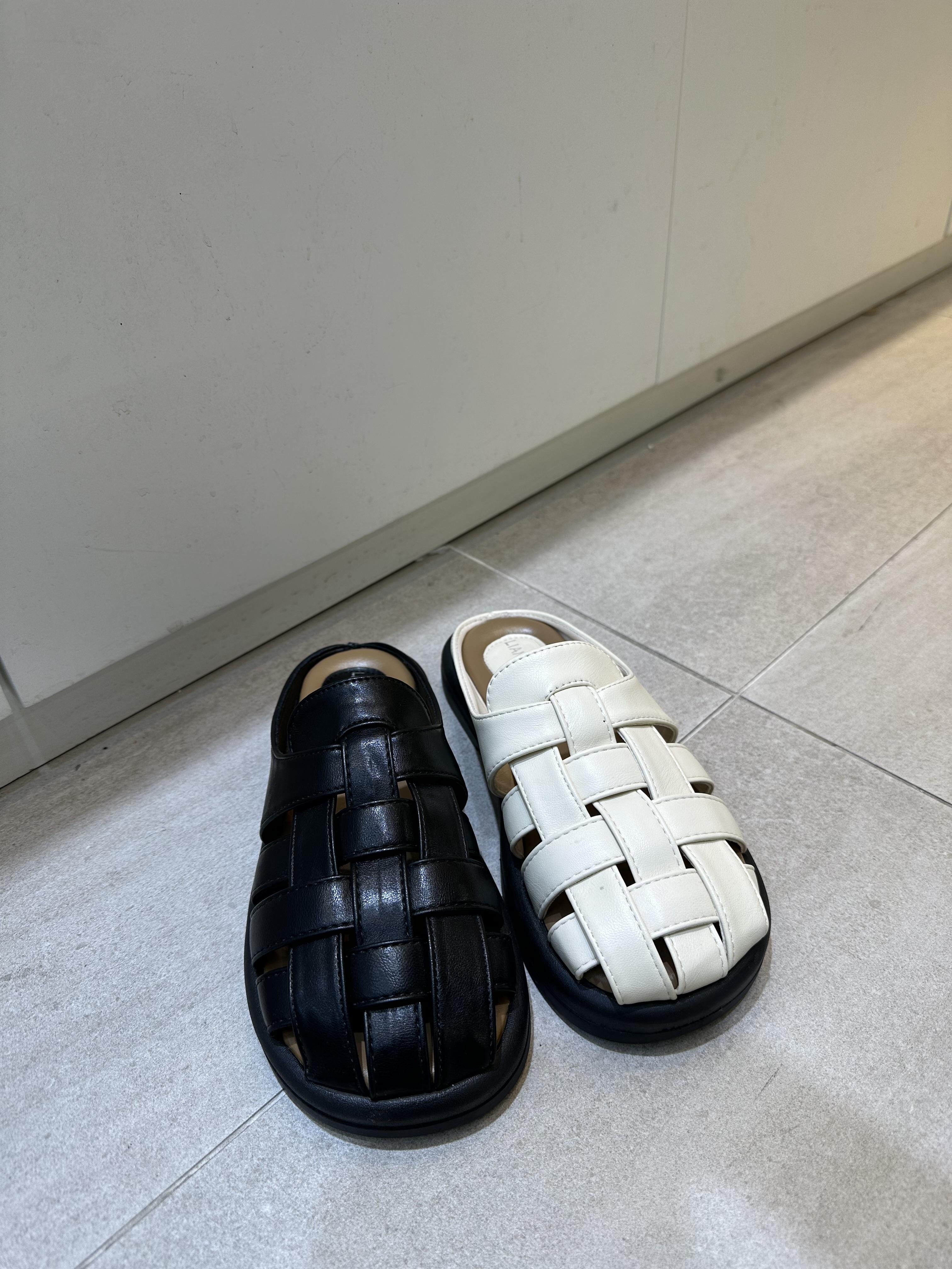 KR04 菠蘿編織穆勒拖鞋10