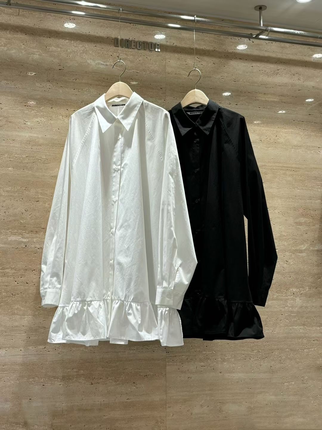 B08 荷葉拼接襯衫式洋裝2