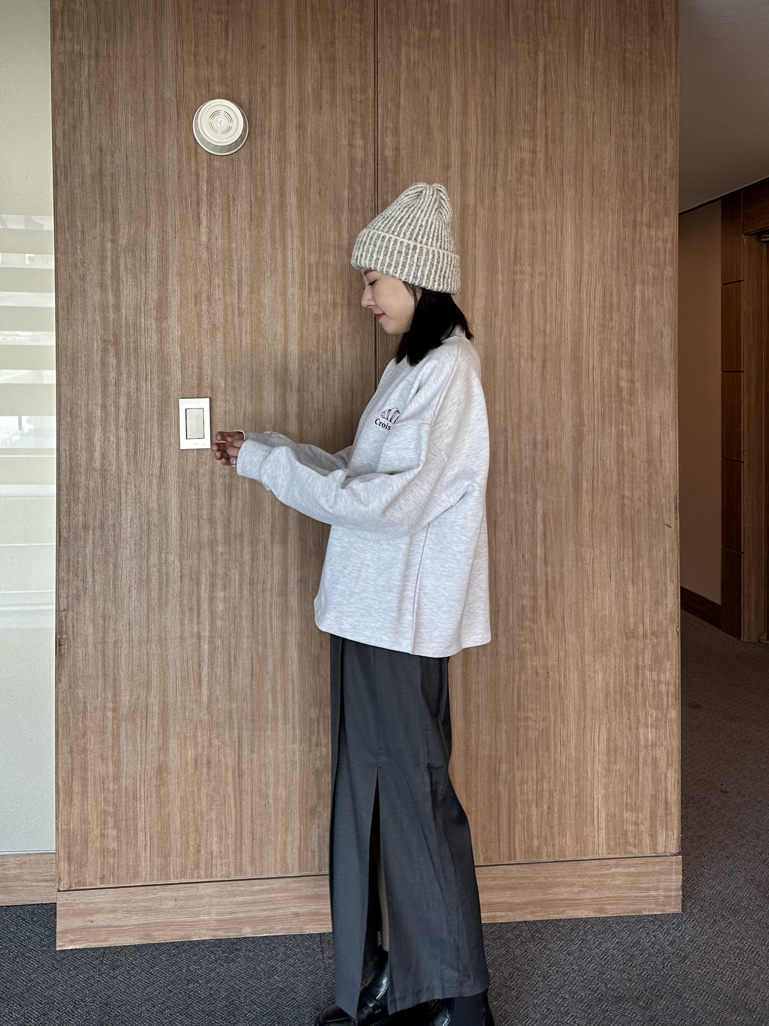 KR06 斜釦式側開衩半身裙7