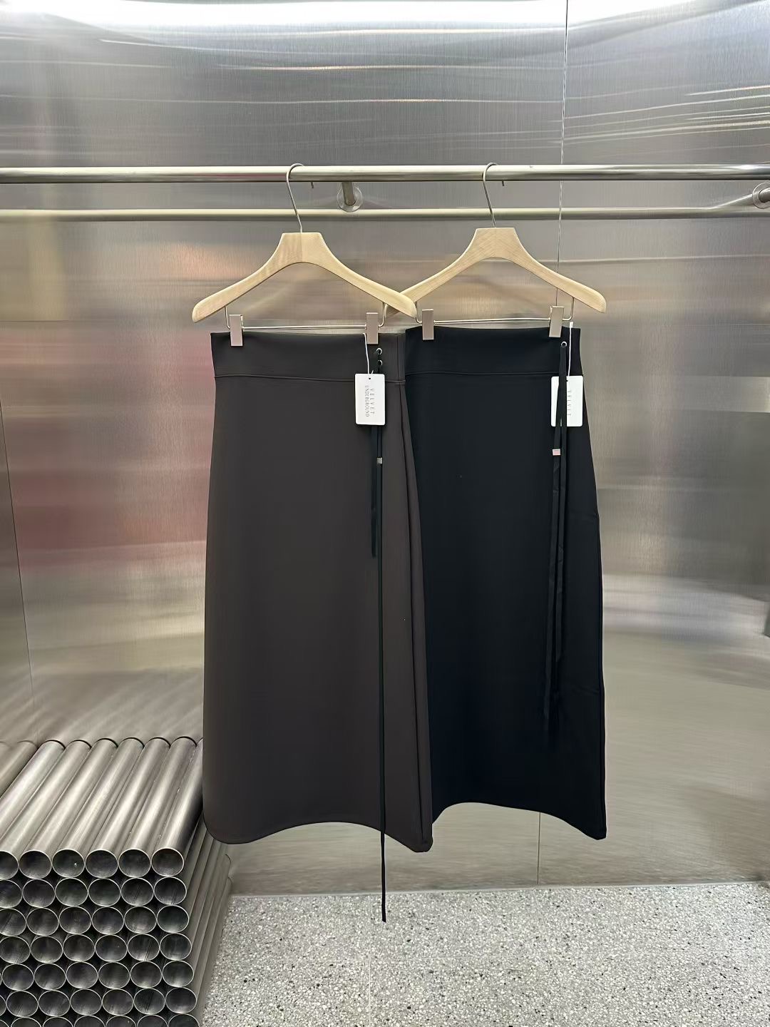 KR22 簡約綁繩裝飾半身裙