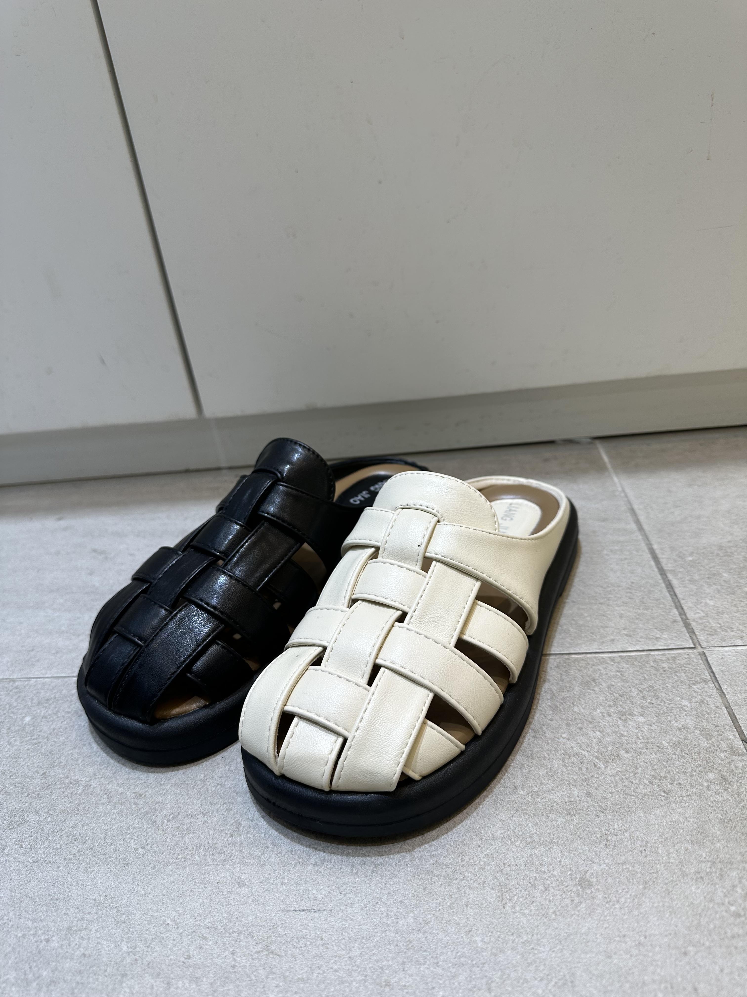 KR04 菠蘿編織穆勒拖鞋9