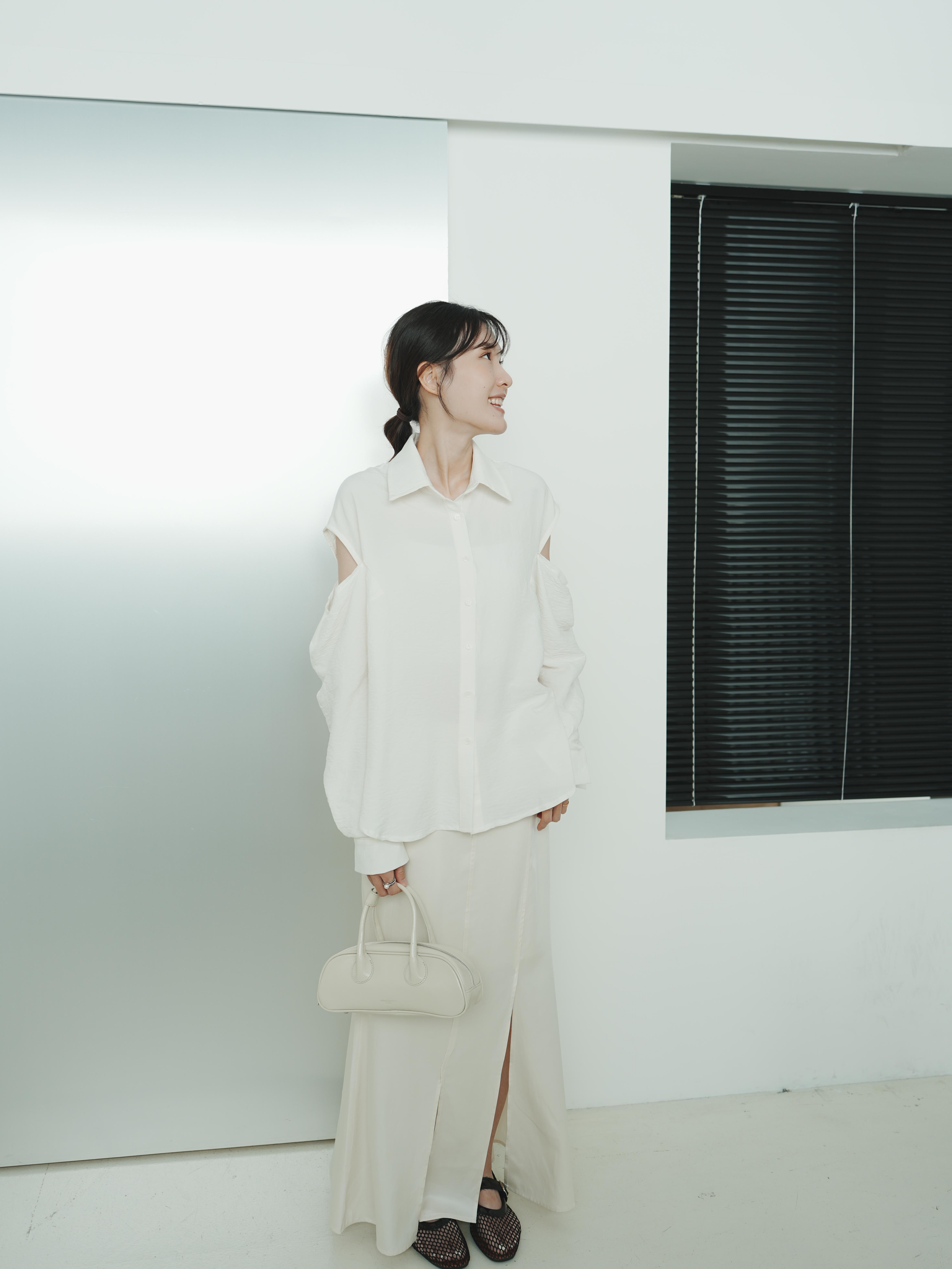 J11 襯衫式雙側露肩上衣7