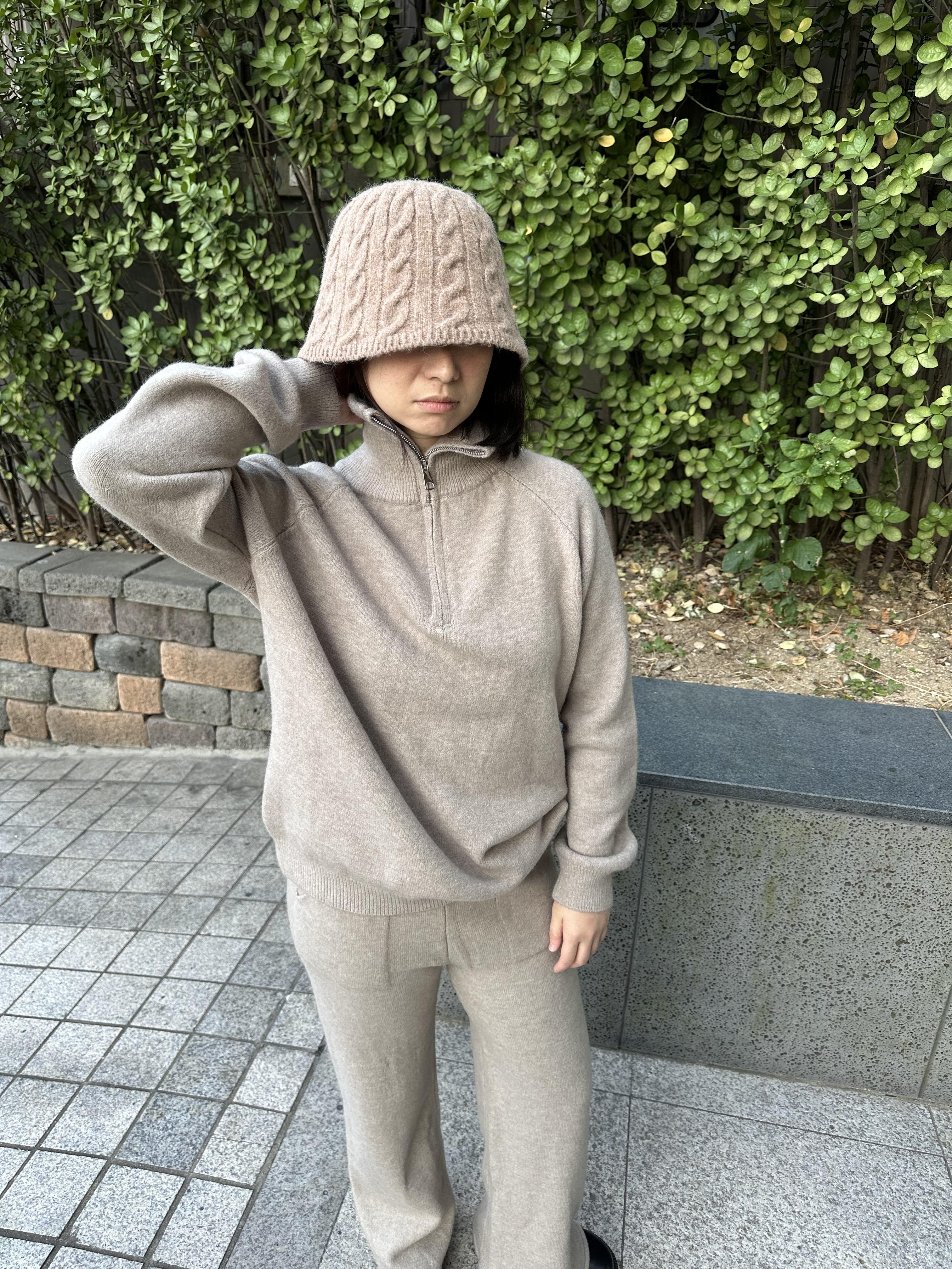 X19 麻花編織圓頂奶油線帽7