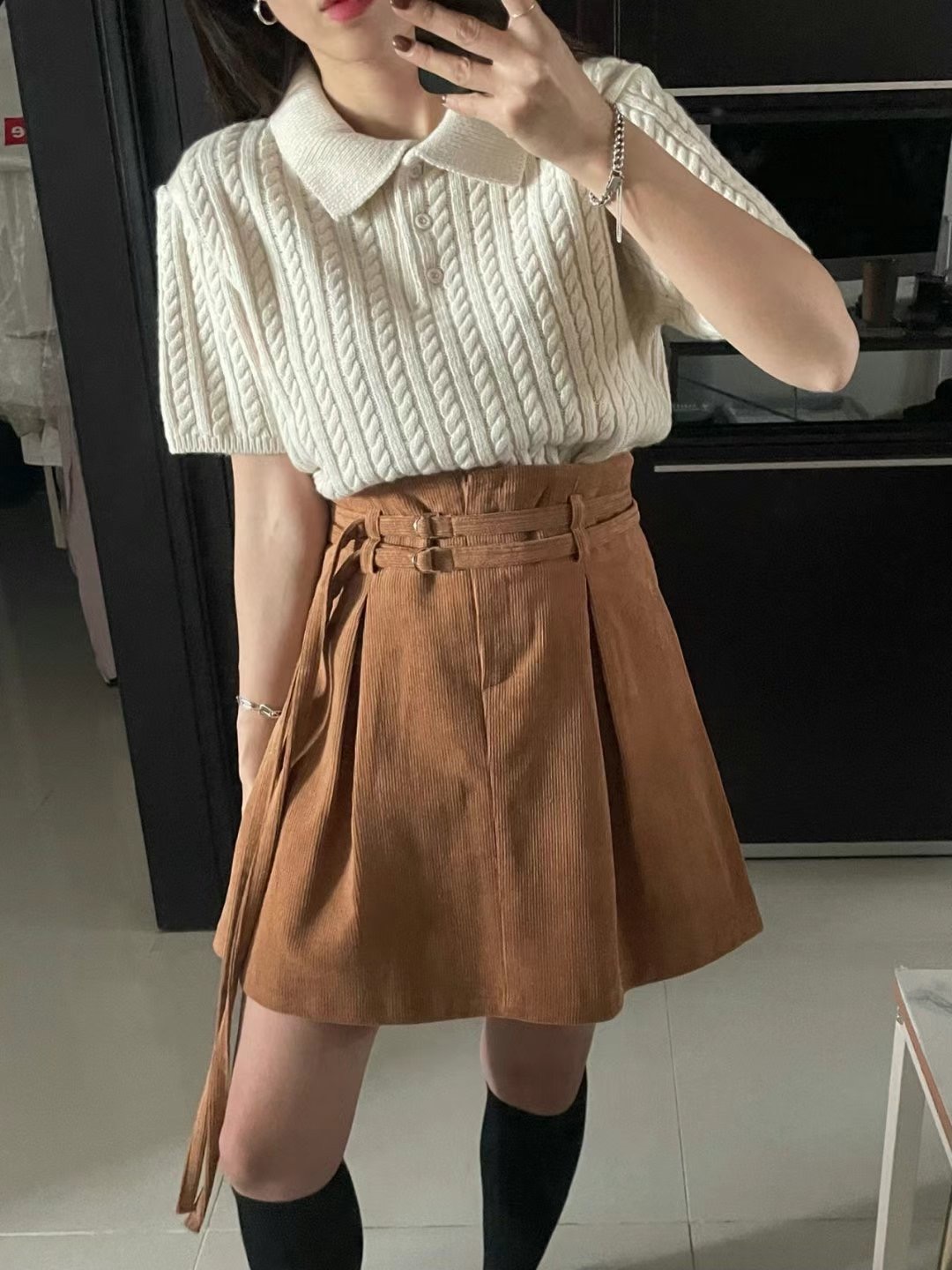 X11 秋冬系傘狀燈芯絨裙(千瑩款)8