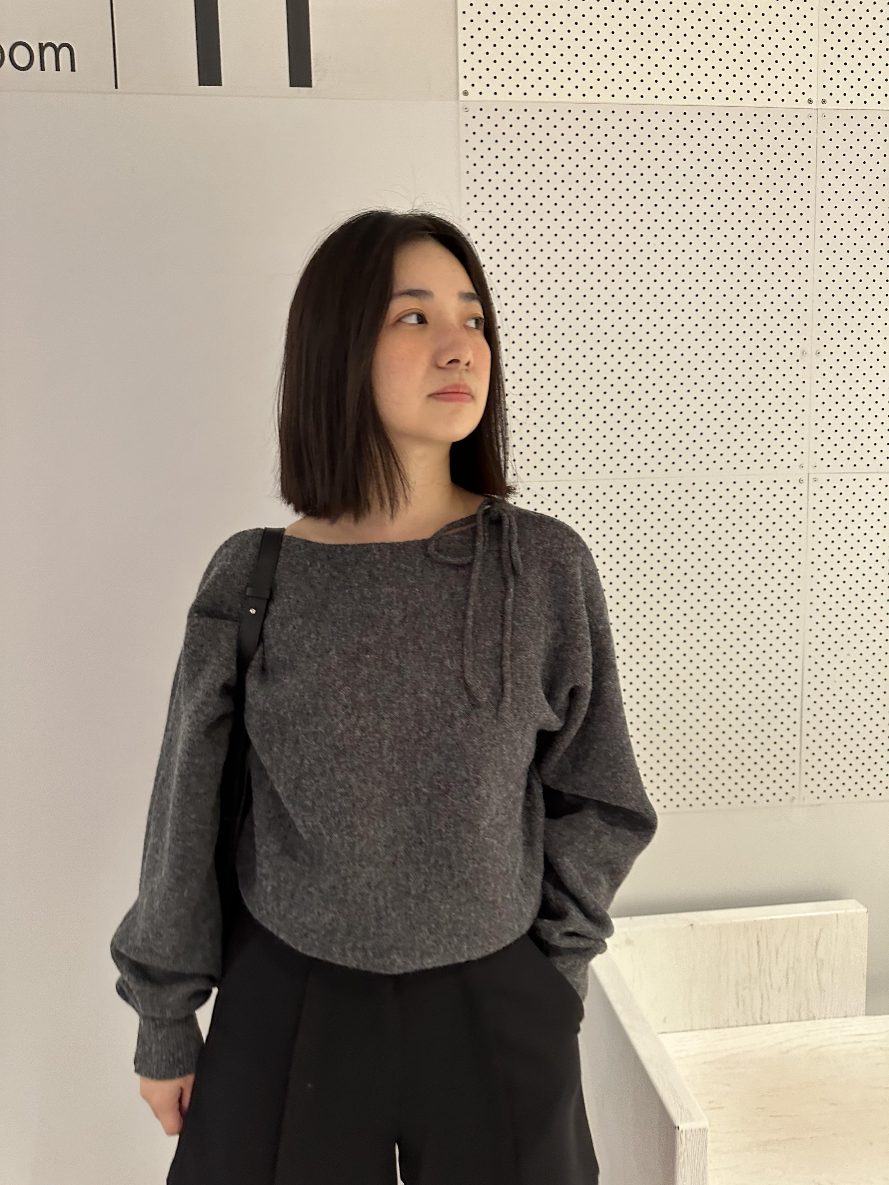 P09 氣質綁帶船型領上衣8