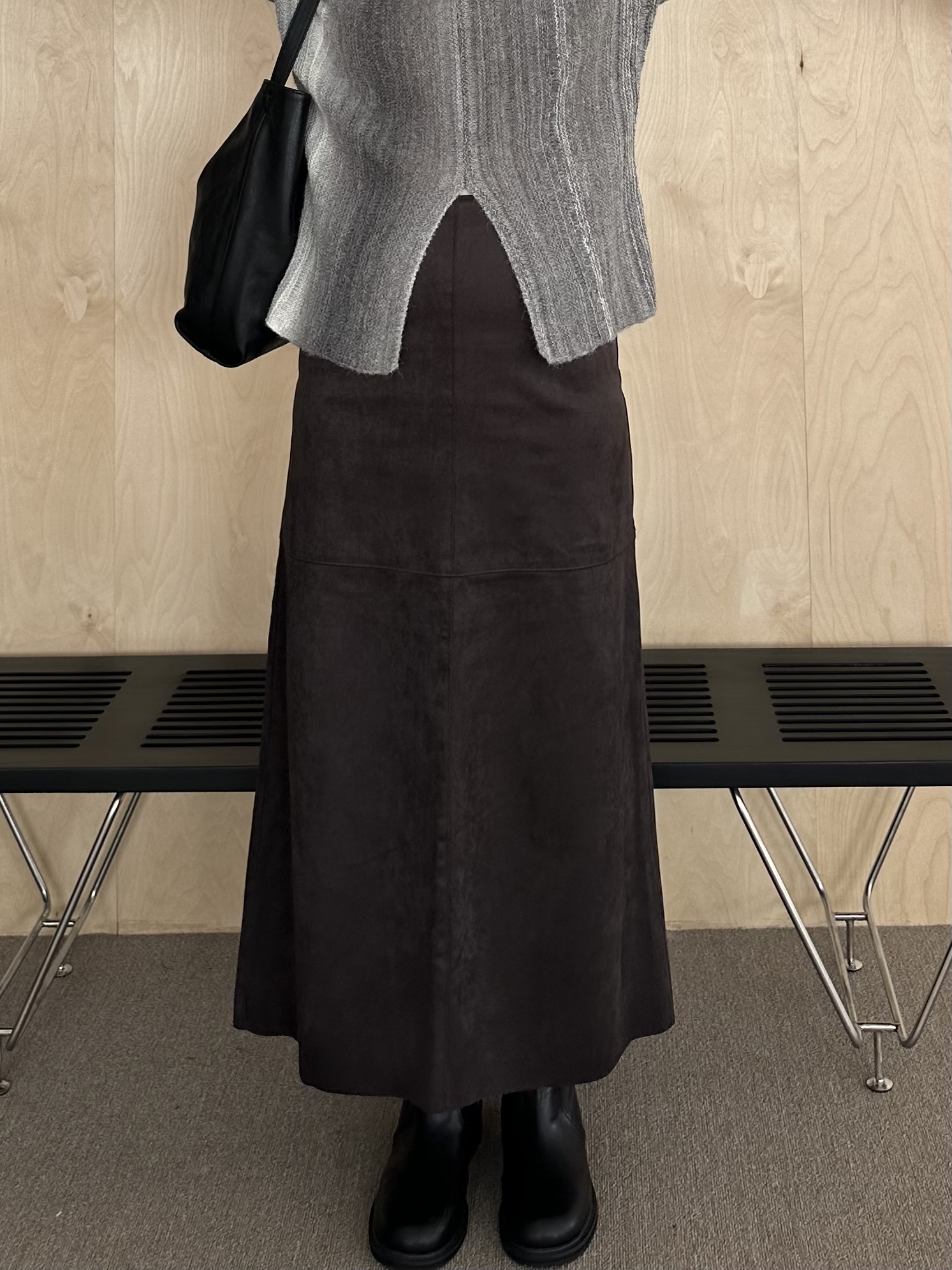 R18 麂皮A字半身裙8