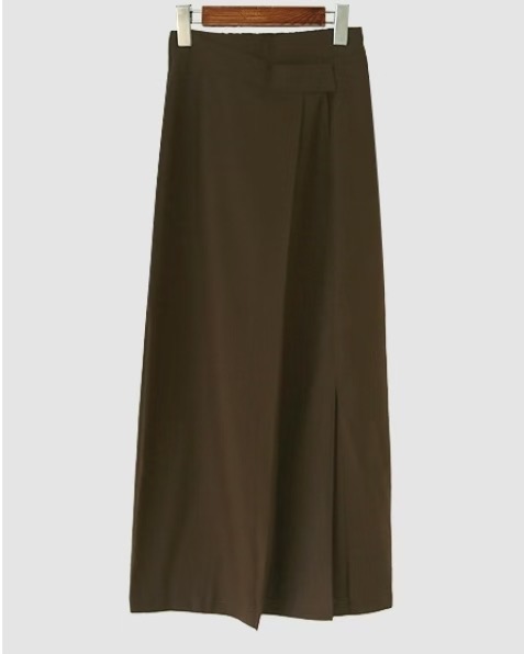 KR06 斜釦式側開衩半身裙10