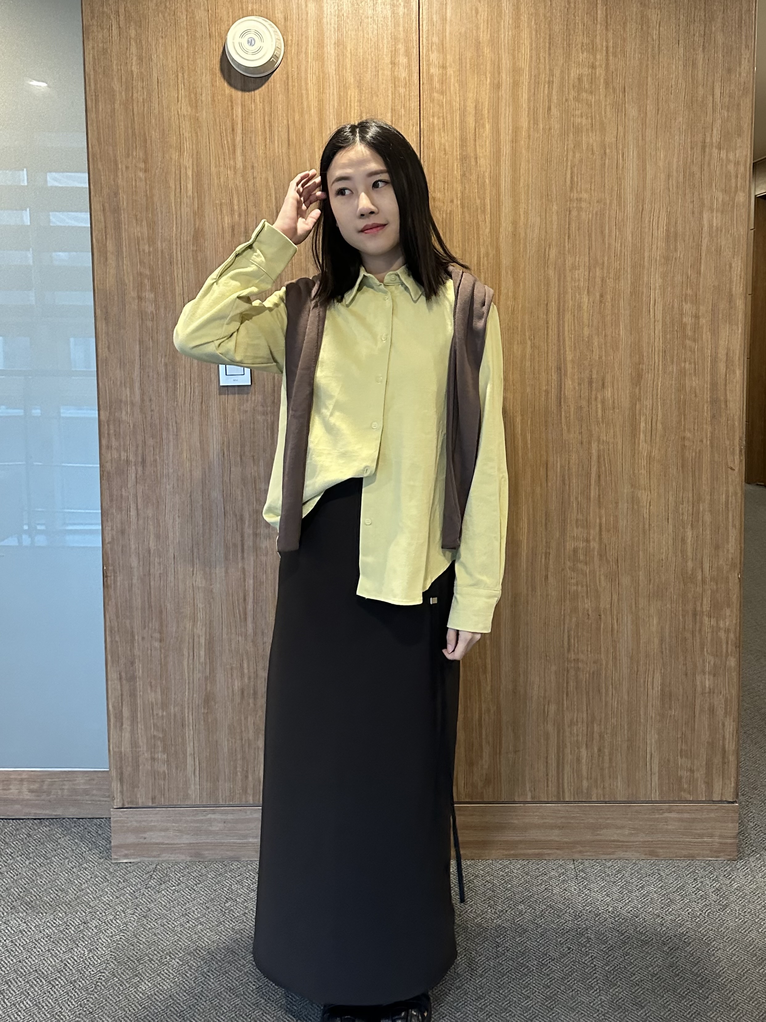 KR22 簡約綁繩裝飾半身裙3