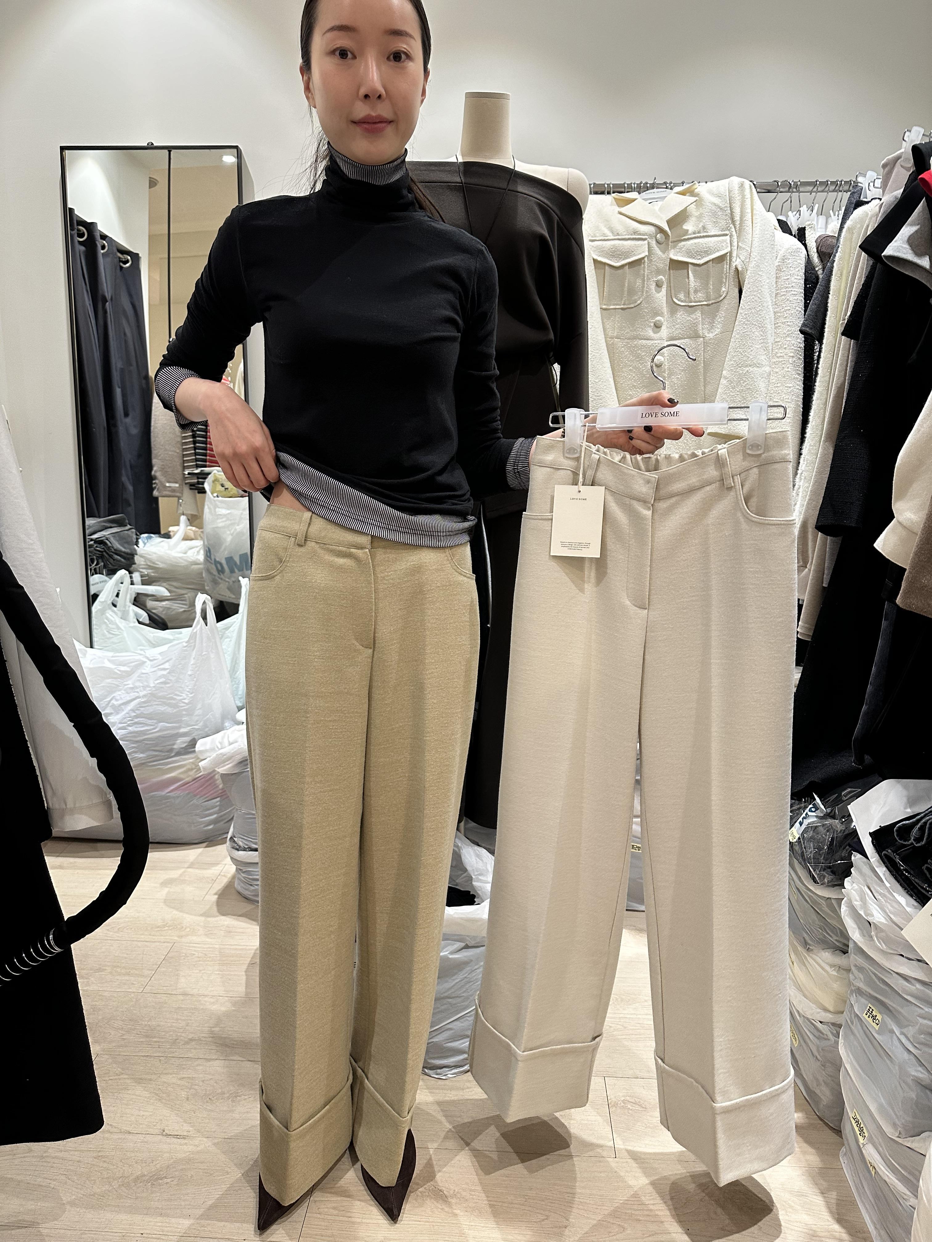 KR20 厚磅羊毛反摺褲