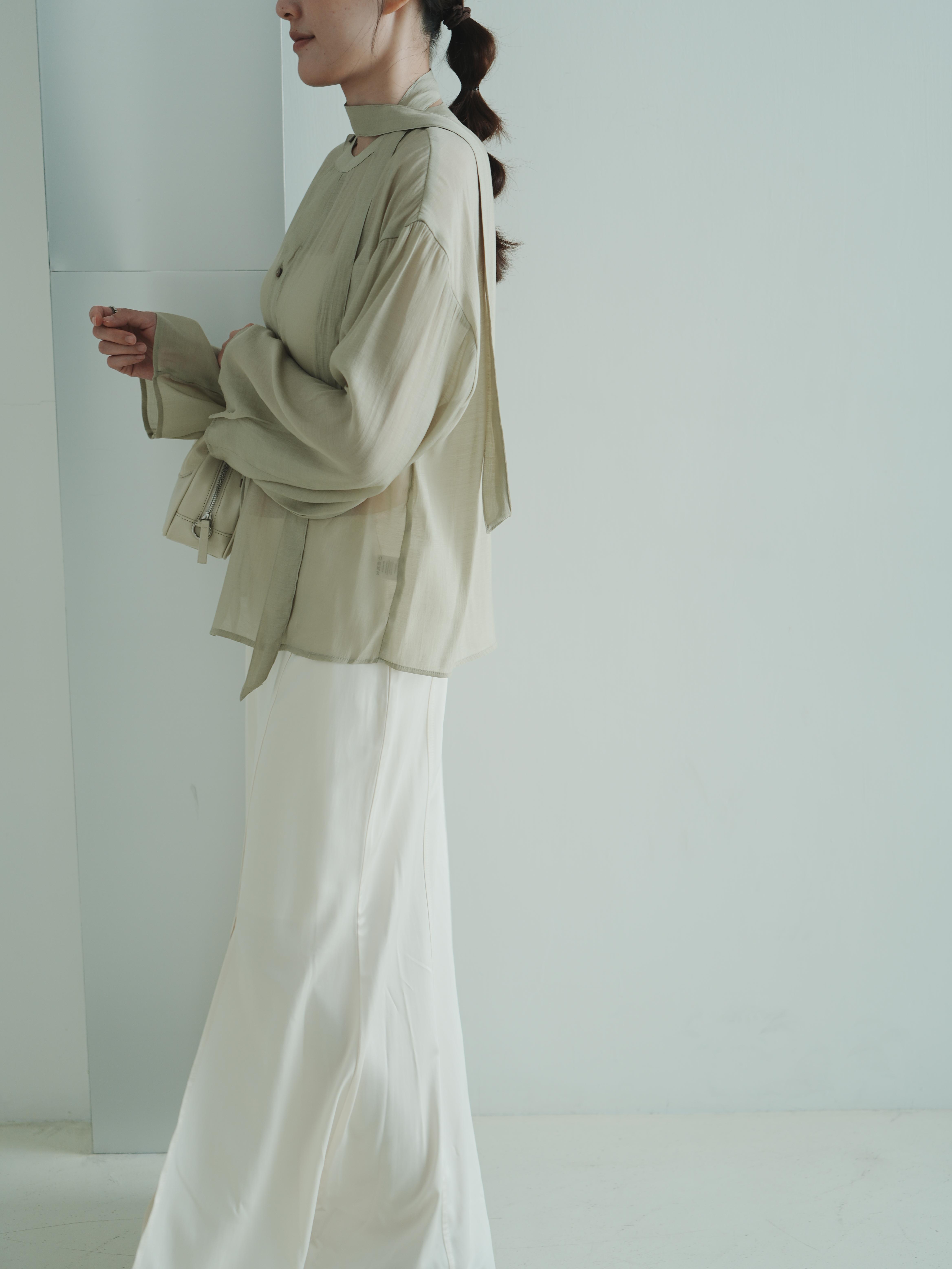 J09 圓領斜釦綁帶上衣8