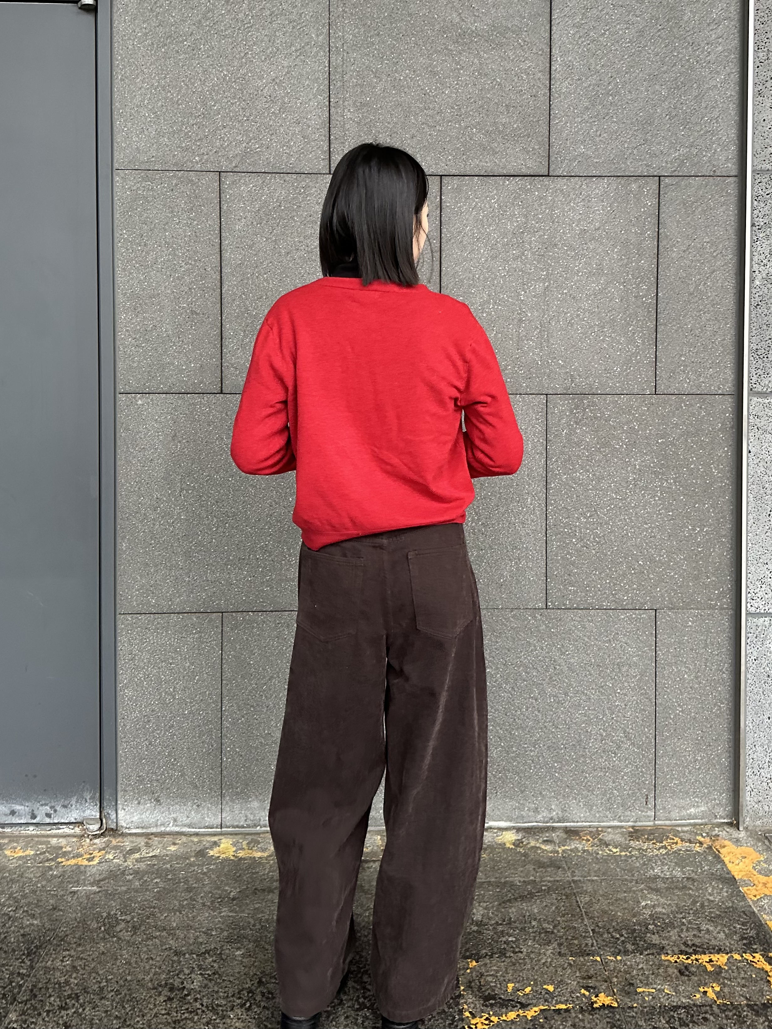 SU06 彎刀單寧褲(細刷毛)8