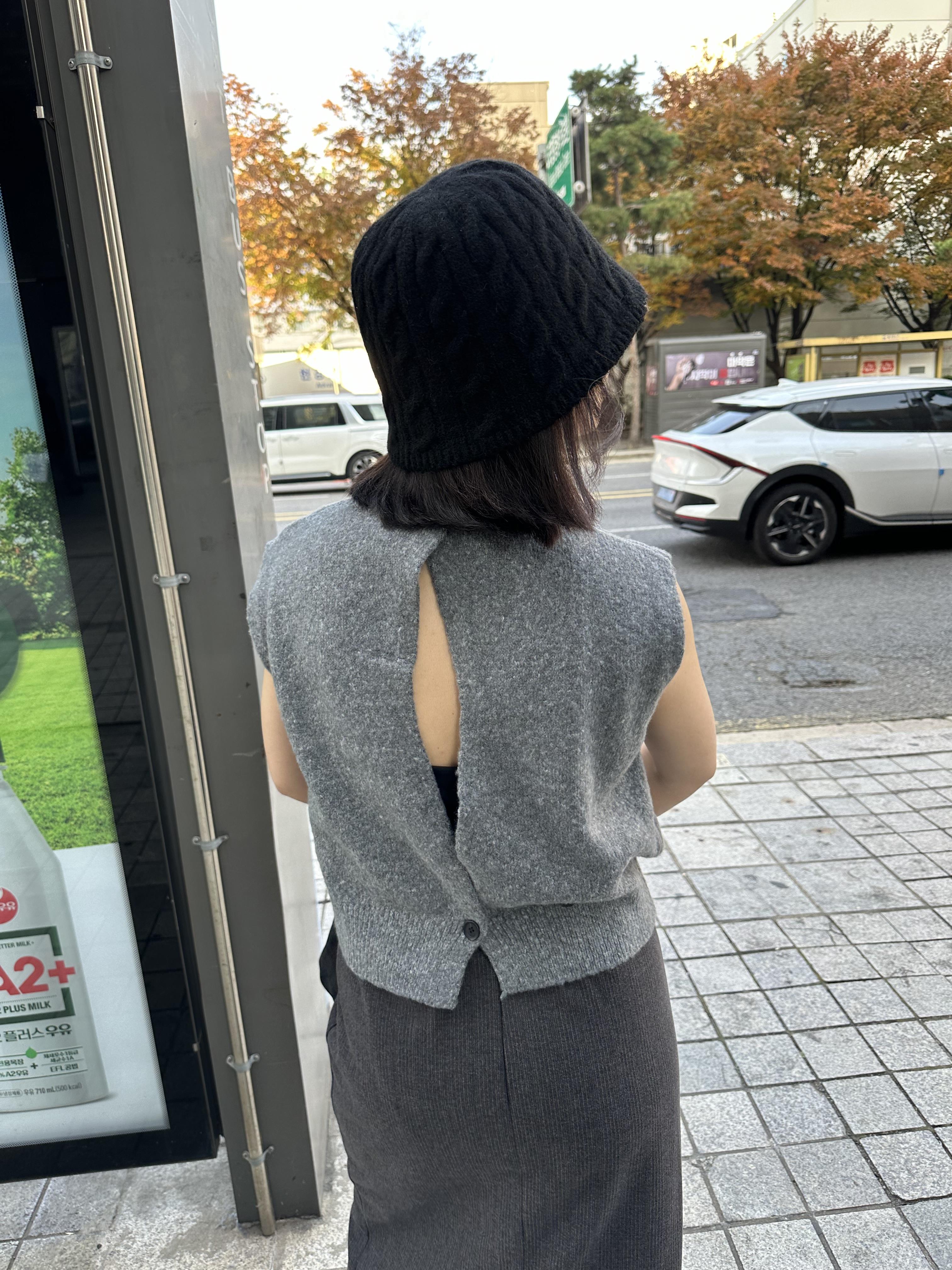 X19 麻花編織圓頂奶油線帽11