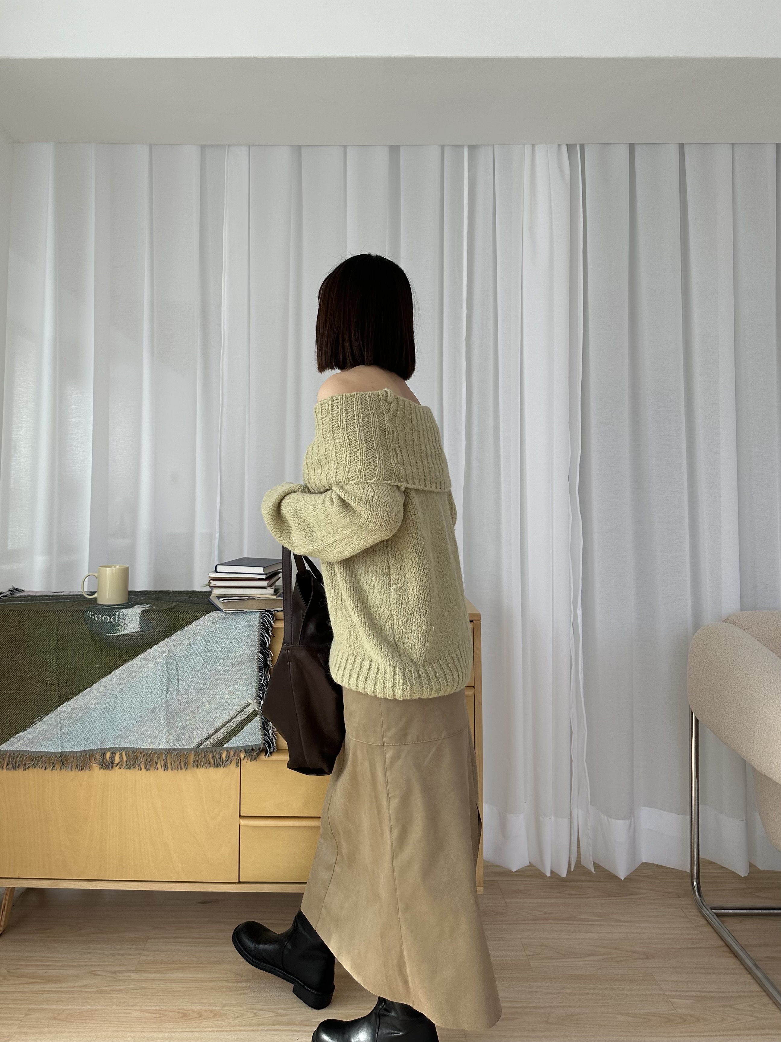 R18 麂皮A字半身裙4