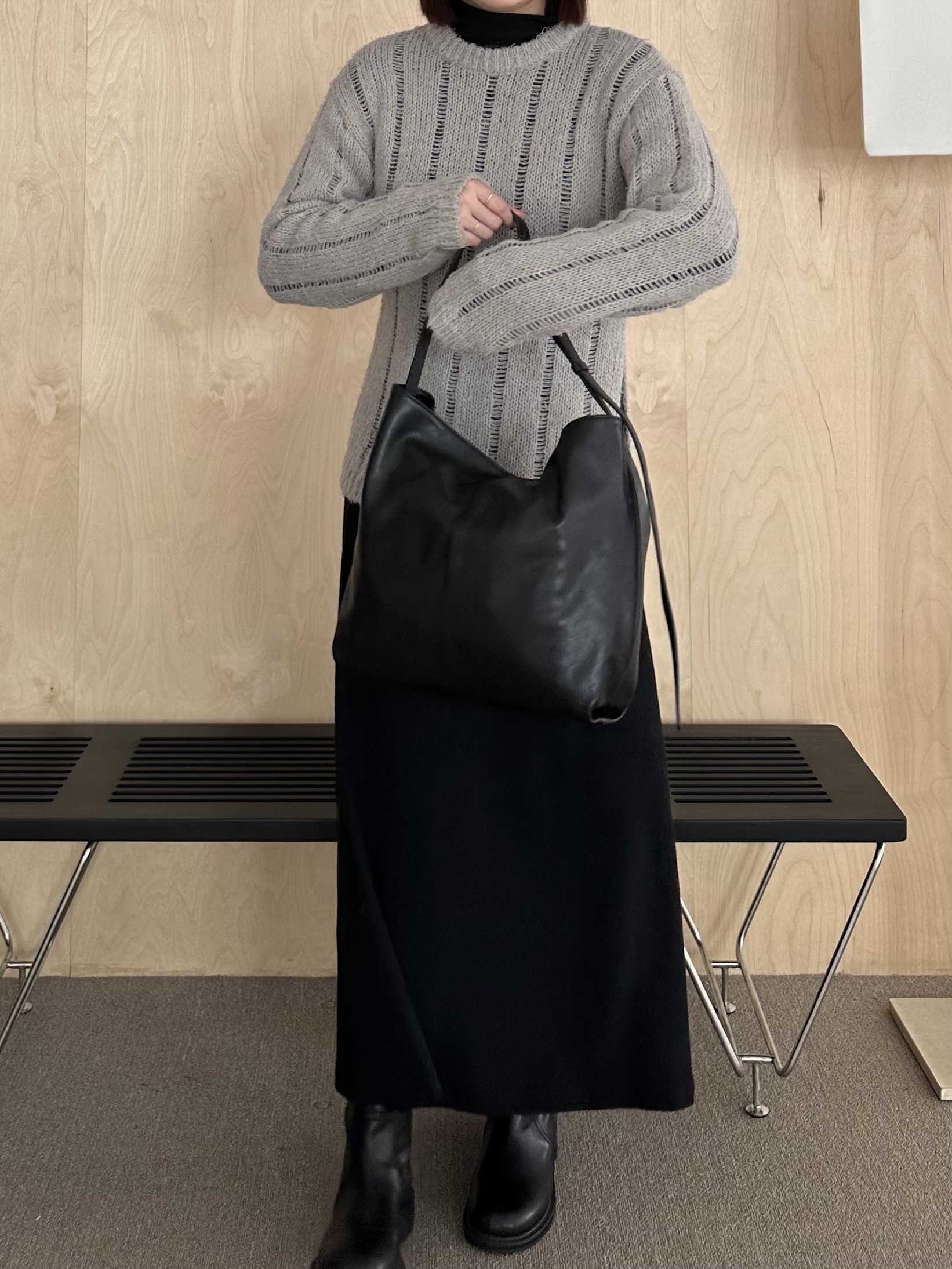 R20 側開衩直紋針織上衣2