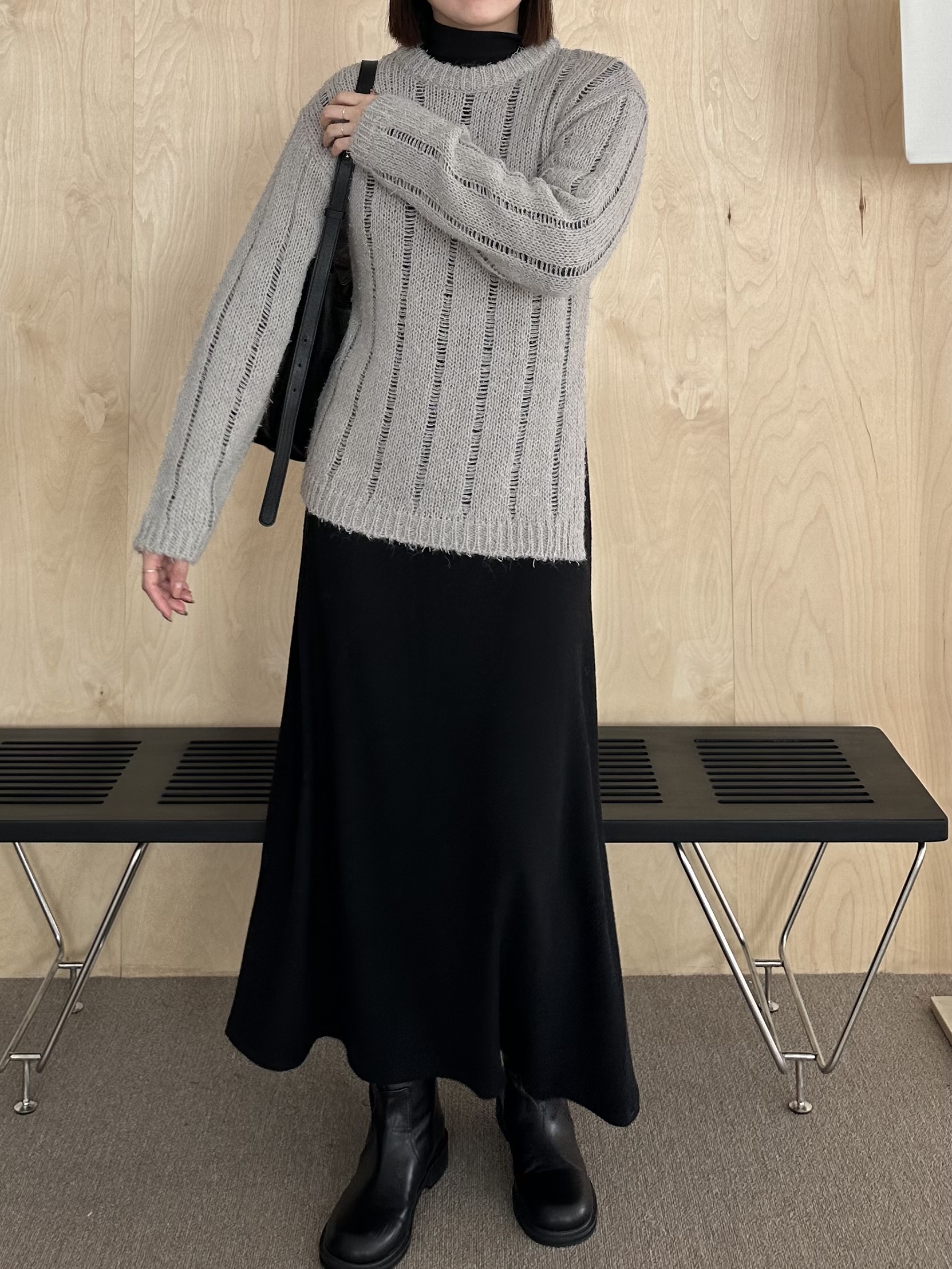 R20 側開衩直紋針織上衣7