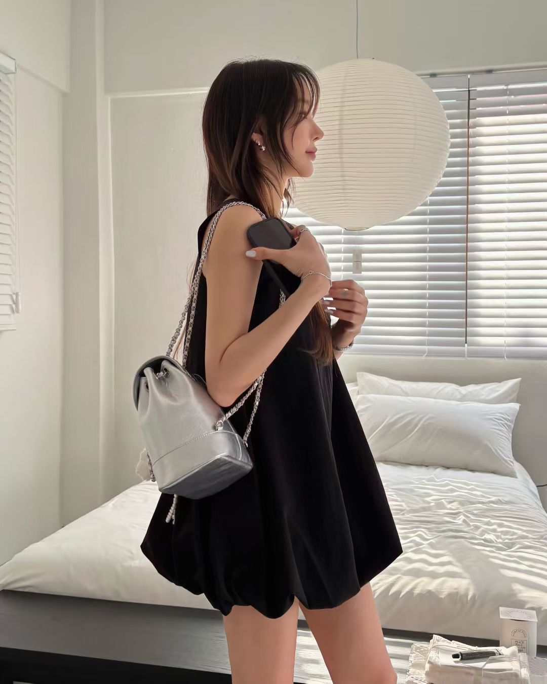 涼感尼龍花苞背心短洋