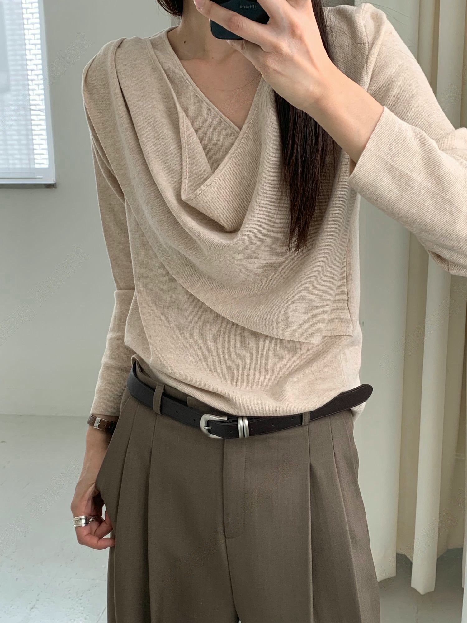 兩穿！可垂墜/綁結針織衫